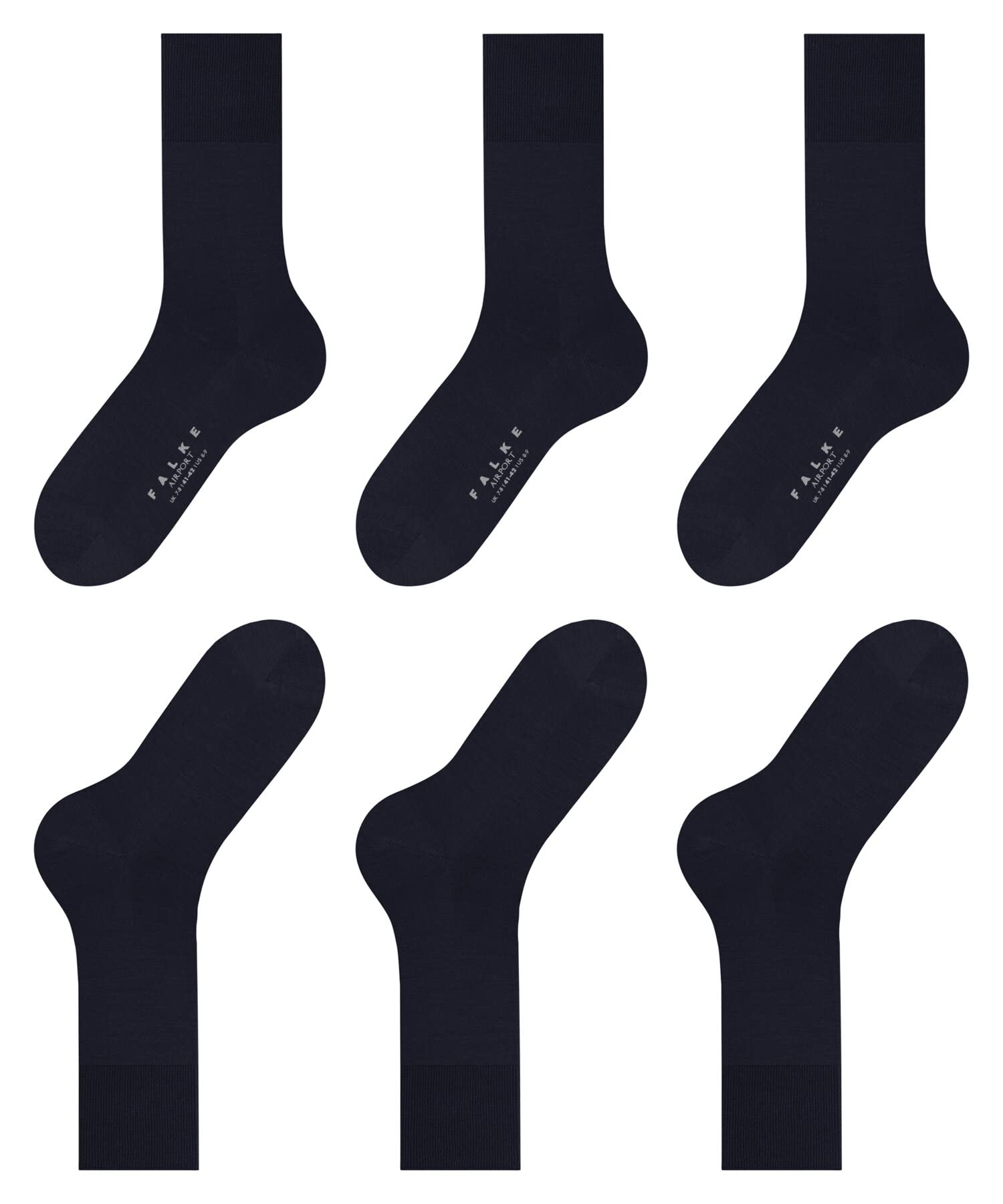 falke-airport-socken-3-pack-schwarz-baumwolle-3-paar image 6