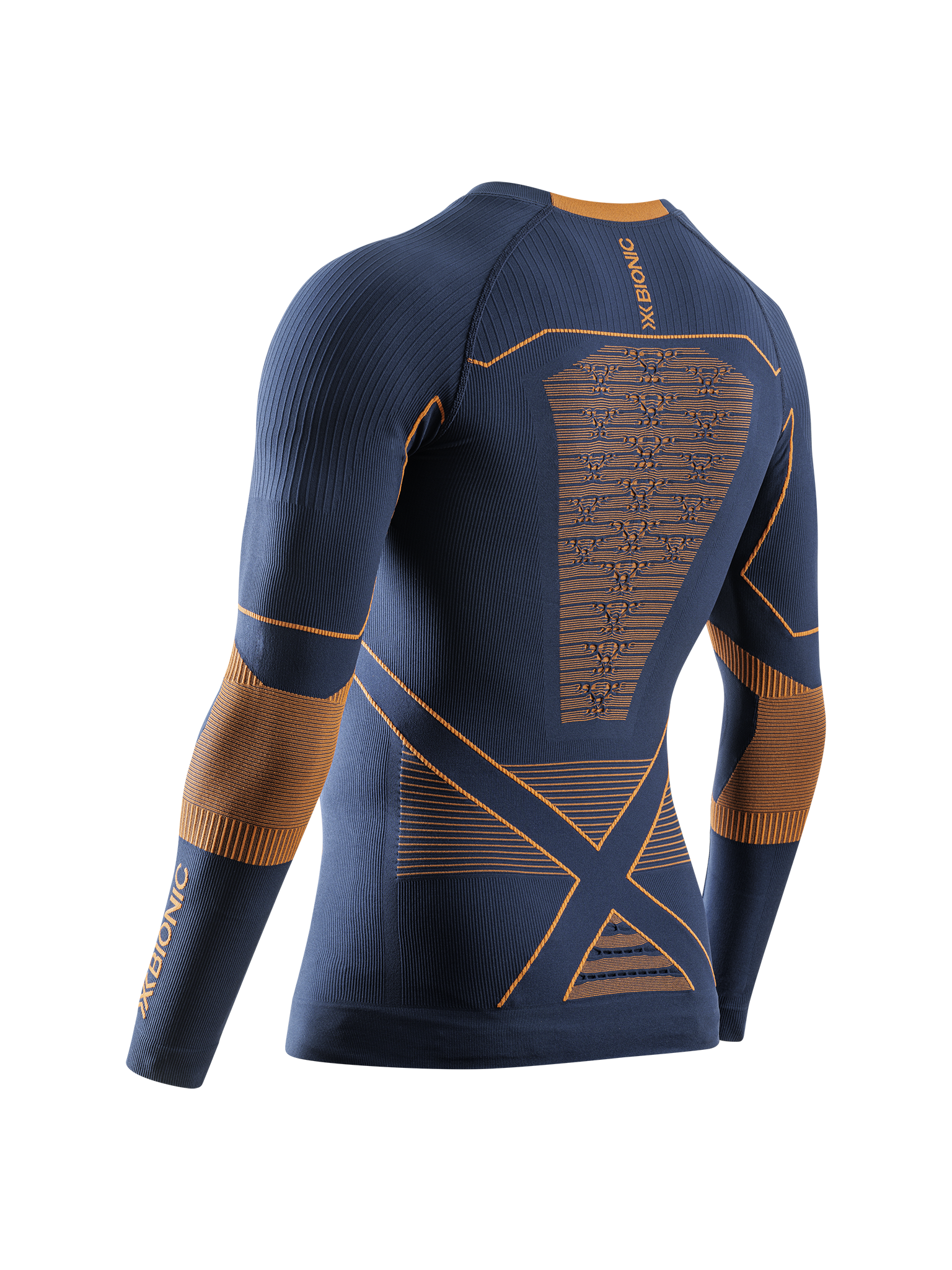 x-bionic-energy-accumulator-light-shirt-ls-herren-langarmshirt-marine-orange image 2