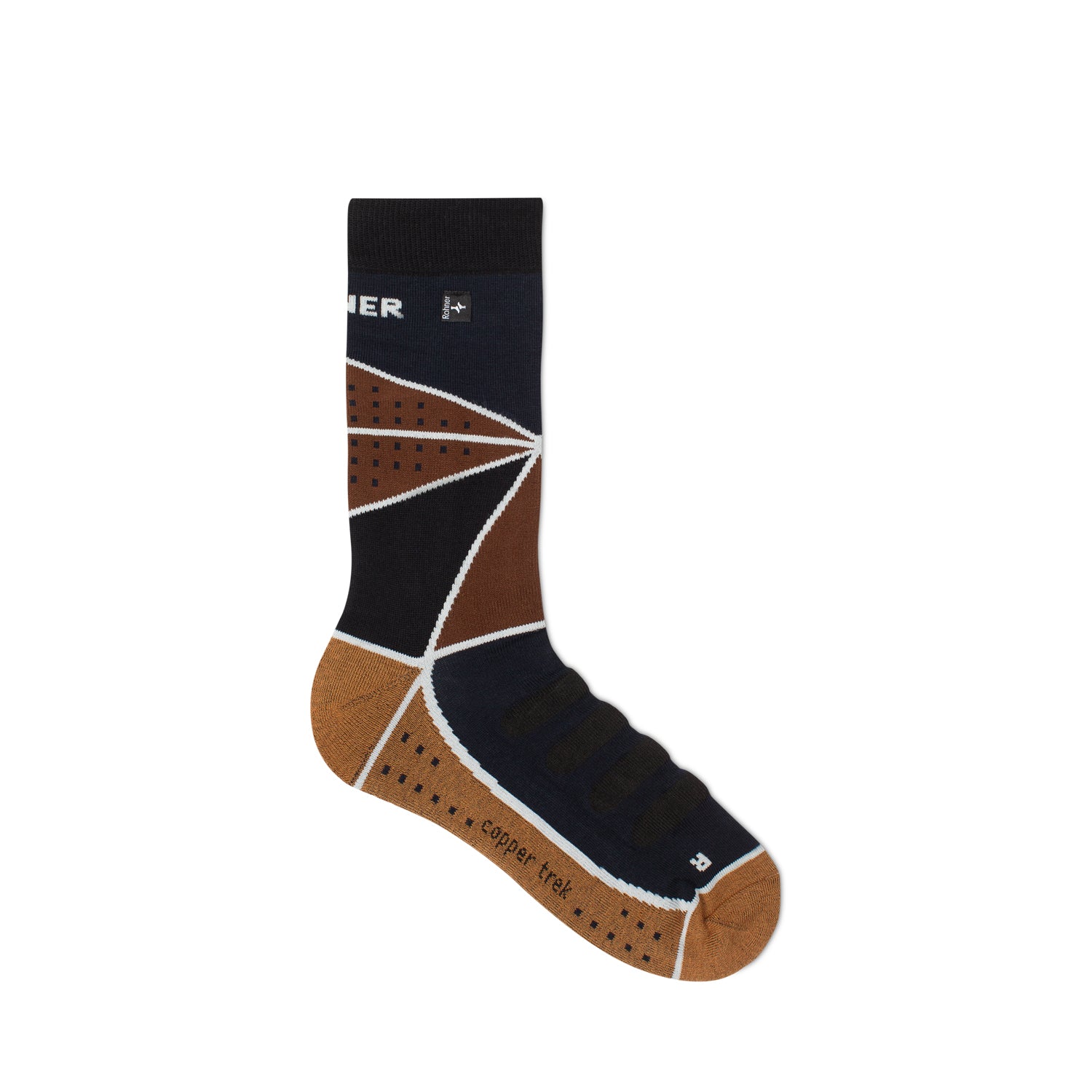 rohner-copper-trek-wandersocken-khaki-39-41-antibakteriell image 8
