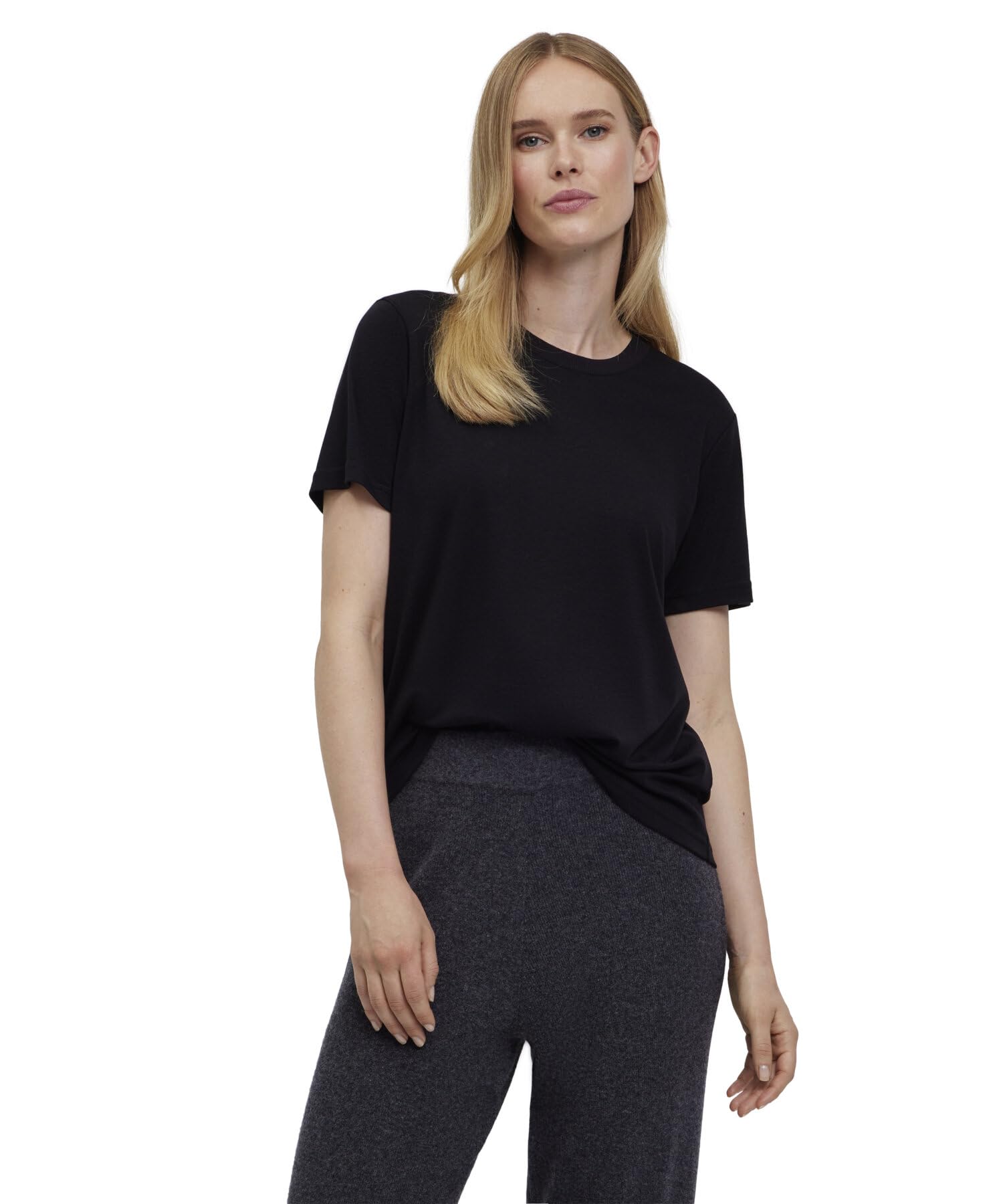 falke-cotton-touch-kurzarmshirt-damen-schwarz-basic image 1