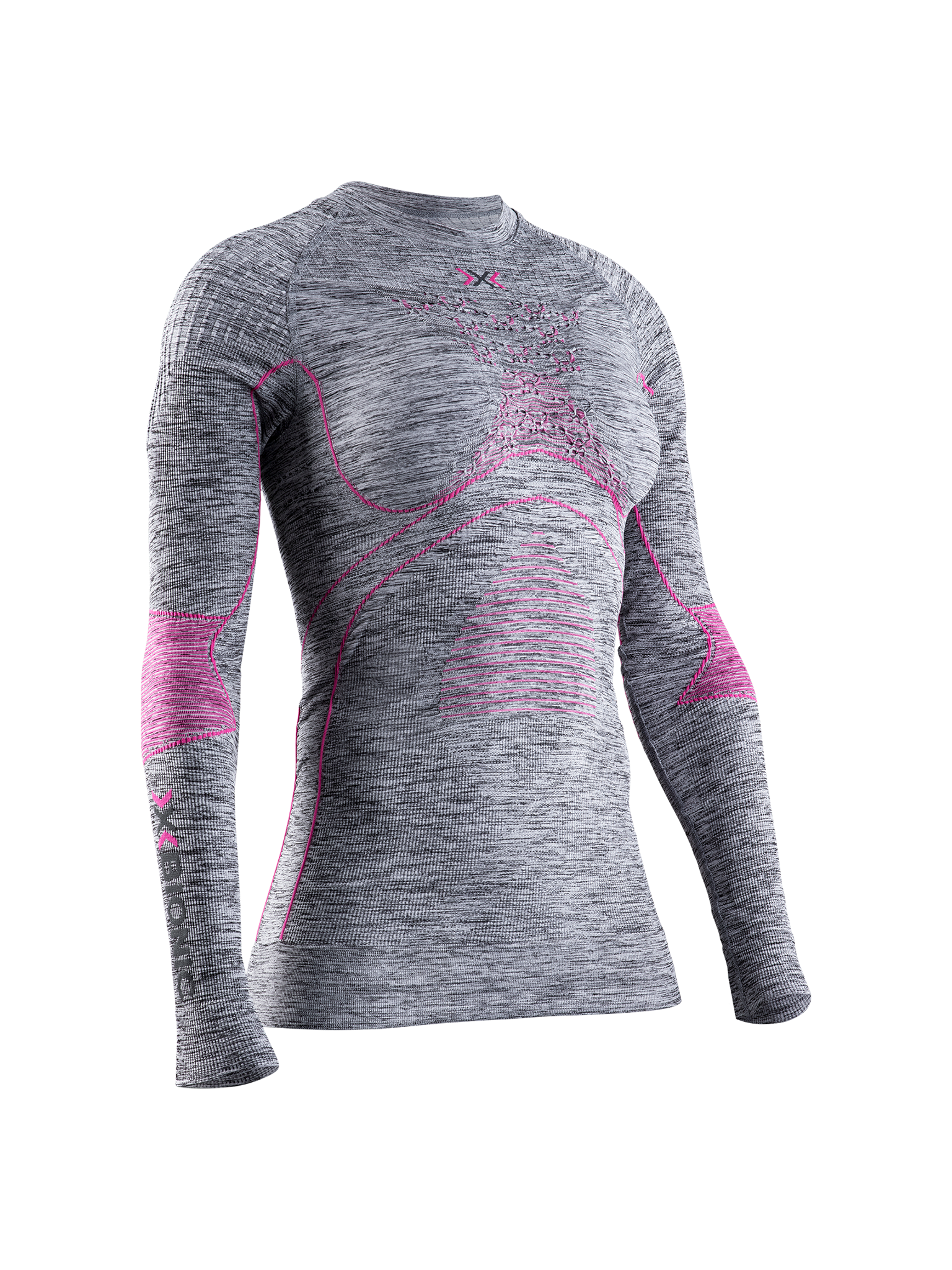 x-socks-energy-accumulator-4-0-melange-funktionsshirt-grey-pink image 1
