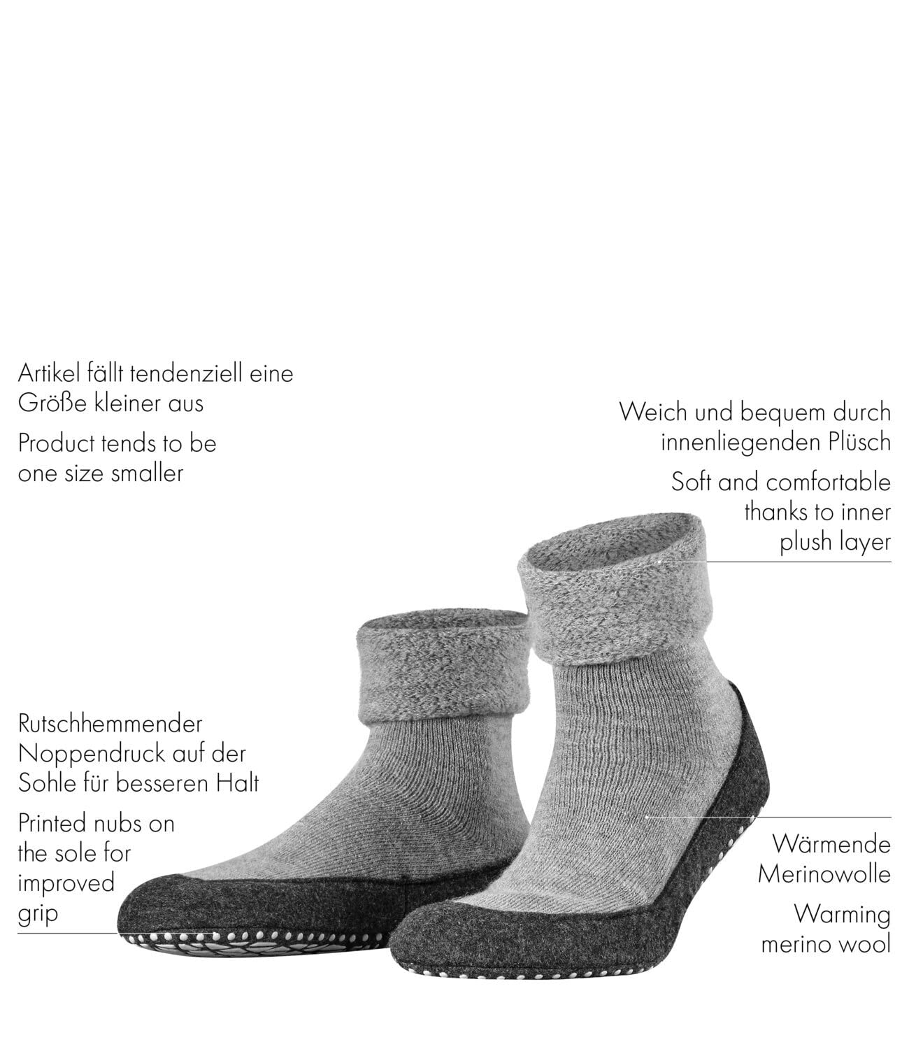 falke-cosyshoe-stoppersocken-wolle-rot-fire-39-40 image 3