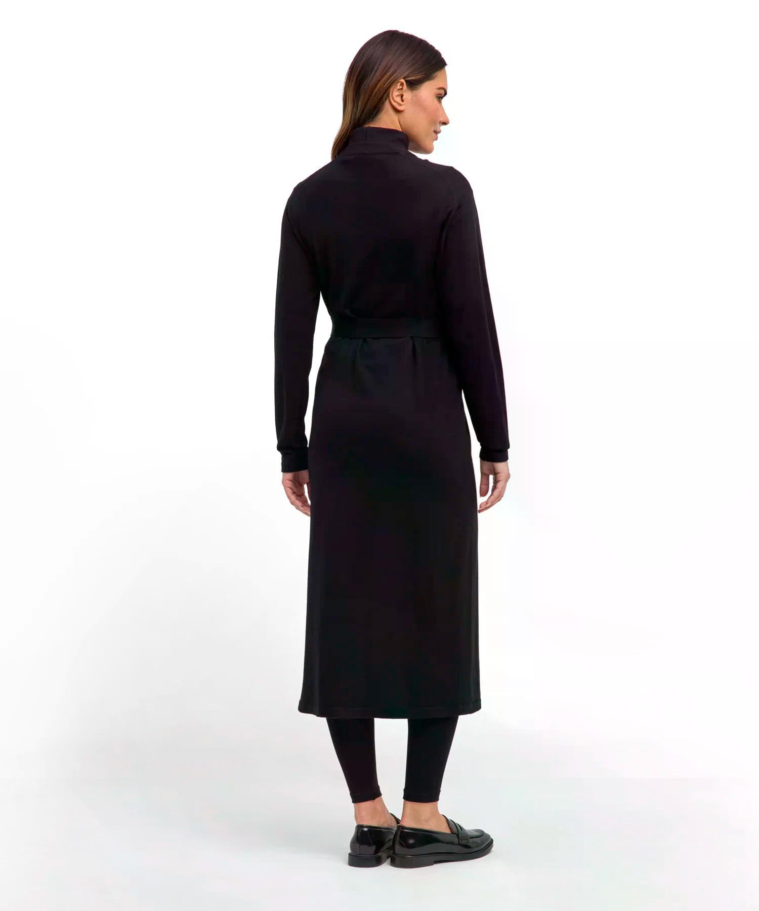 falke-favorites-x-fine-long-strickjacke-damen-schwarz-merinowolle image 3