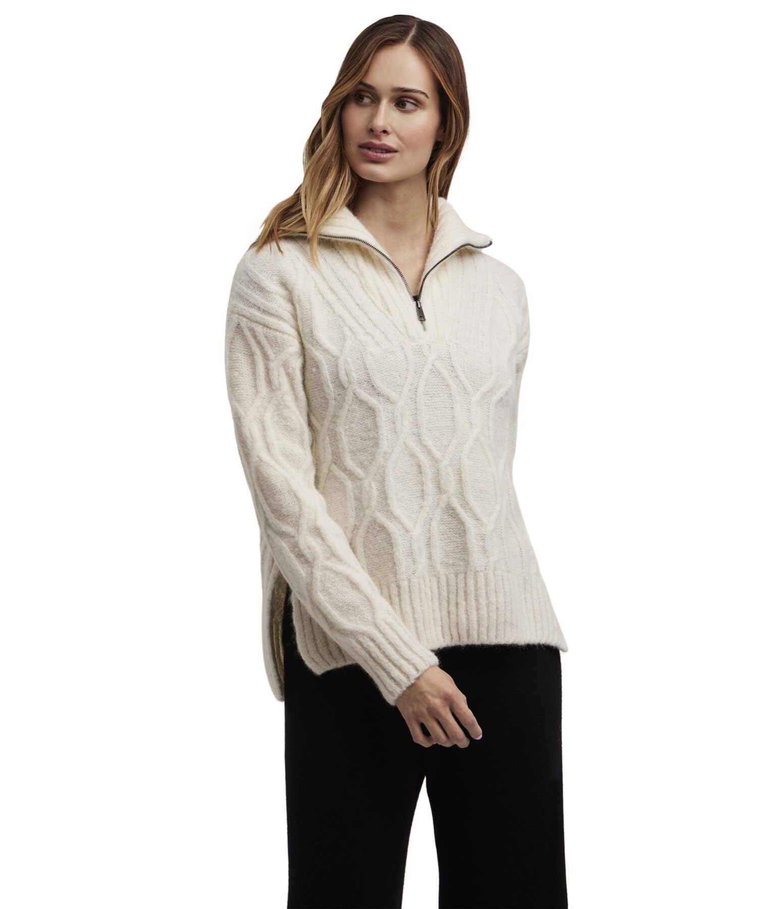 falke-rustique-pullover-damen-wolle-alpaka-troyerkragen image 1