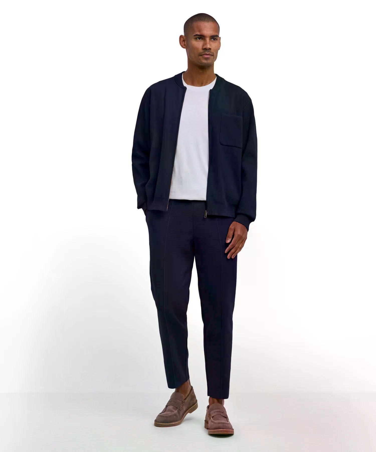 falke-cotton-touch-milano-zip-strickjacke-herren-blau-m image 3