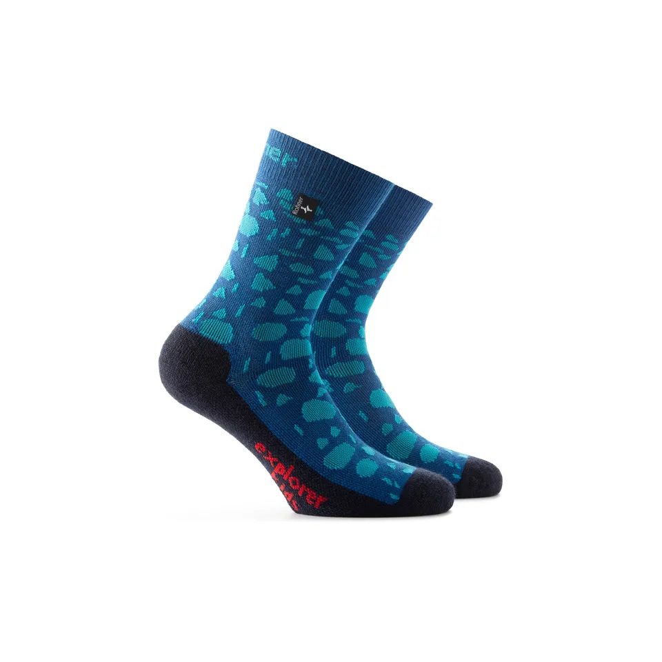 rohner-explorer-kids-wandersocken-kinder-wolle-blau-1-paar image 1