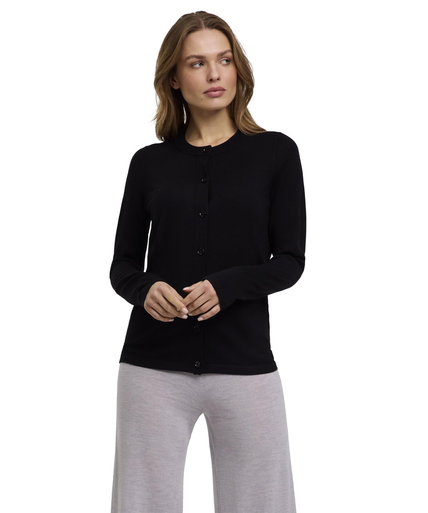 falke-cotton-touch-strickjacke-schwarz-merinowolle image 1