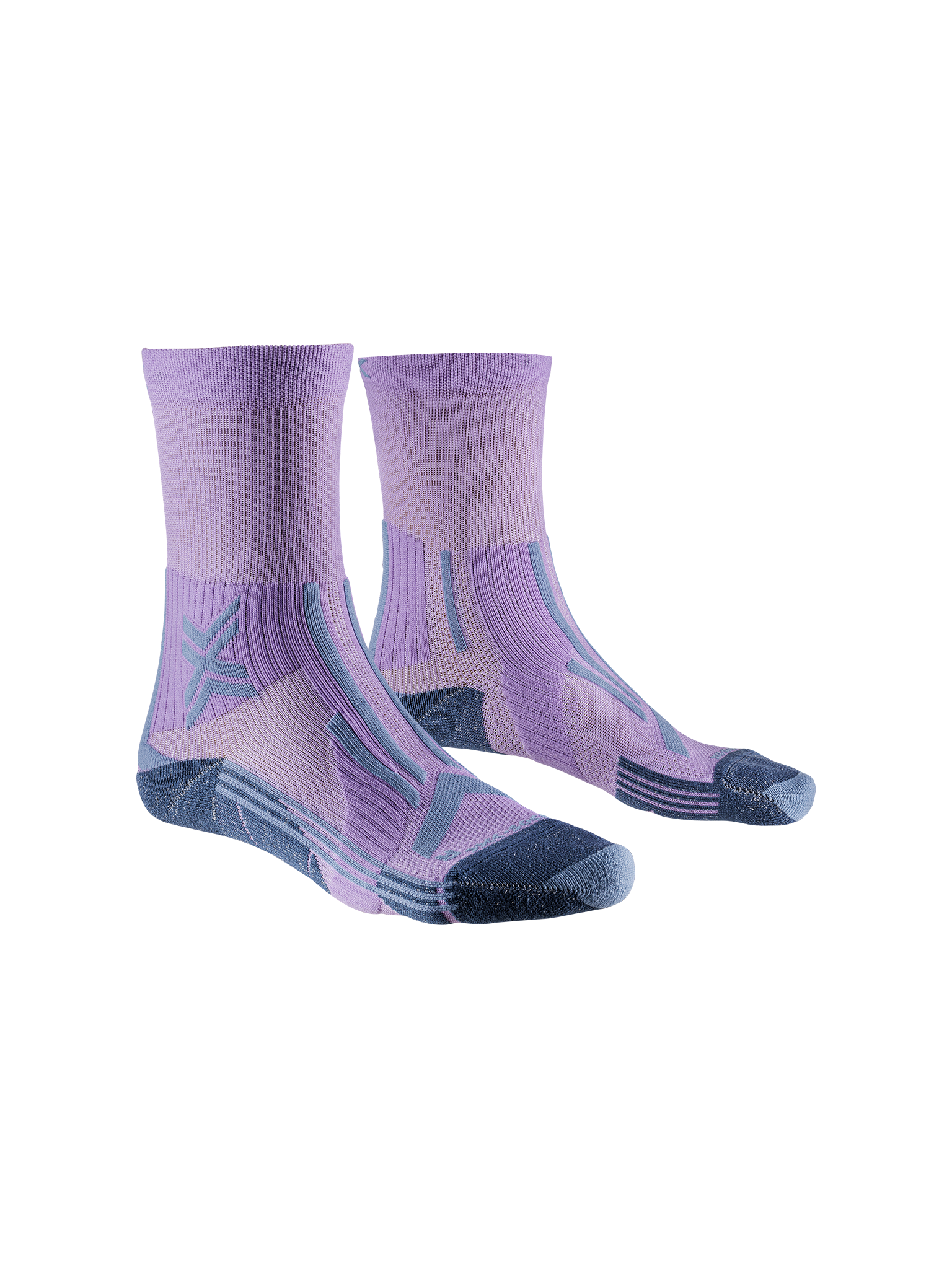 x-socks-trailrun-perform-crew-laufsocken-damen-orchid-sunset-blue image 1