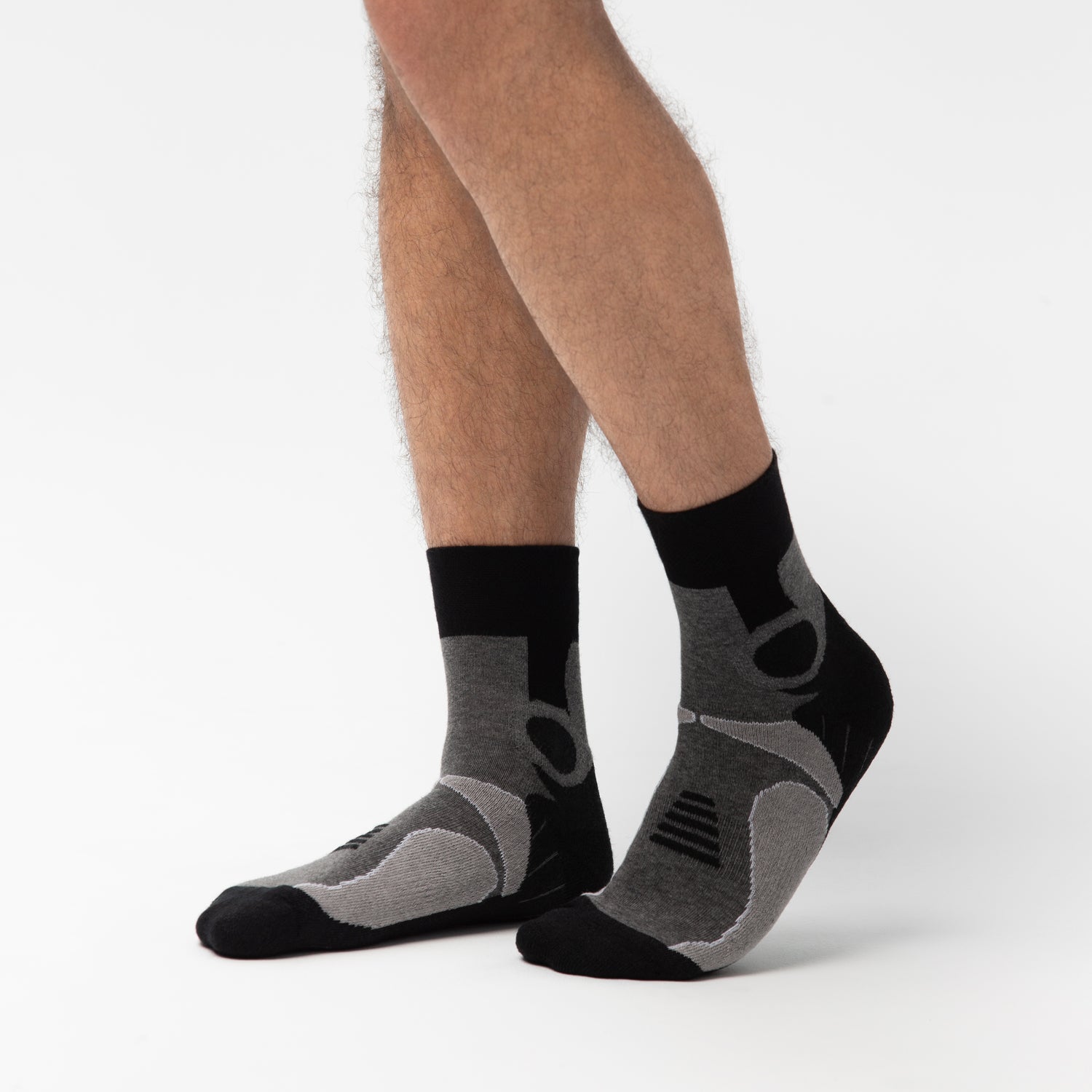rohner-trekking-quarter-trekkingsocken-10er-pack-light-grey-merinowolle image 5