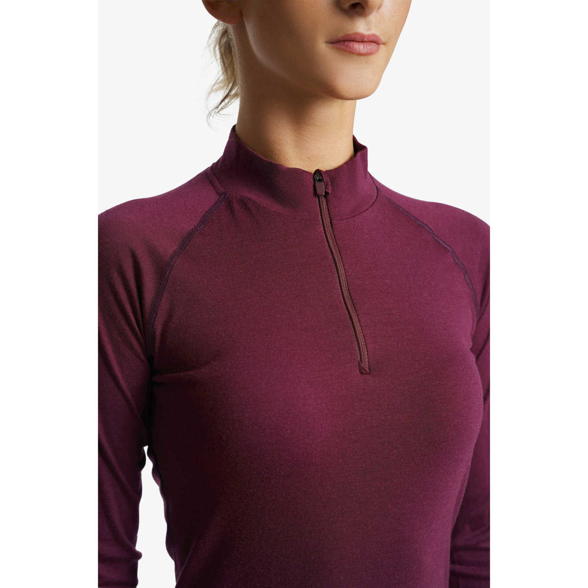 wundersocks-azila-merino-langarmshirt-damen-zip-midlayer image 2