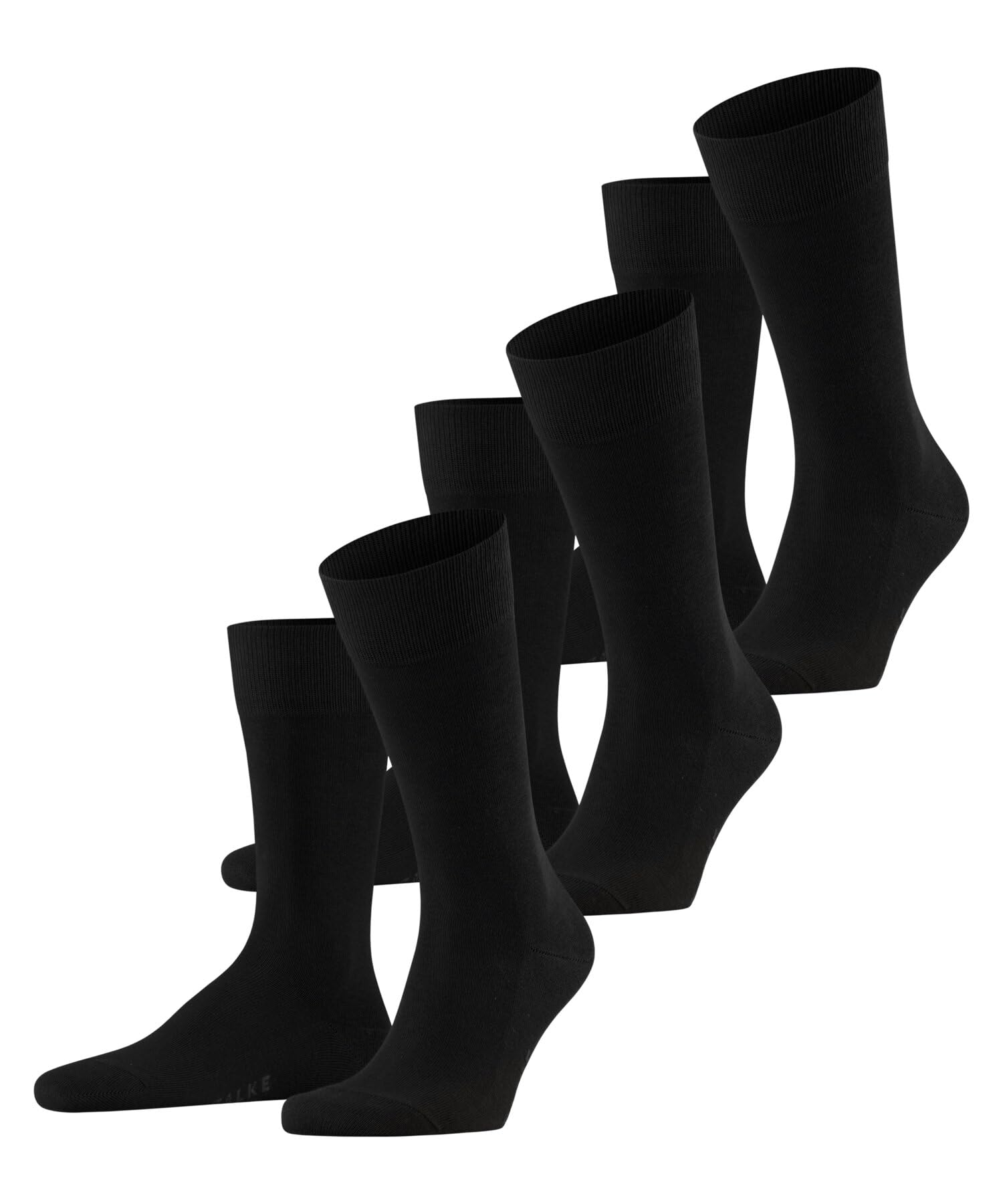falke-family-herren-socken-schwarz-39-42-3er-pack-baumwolle image 1