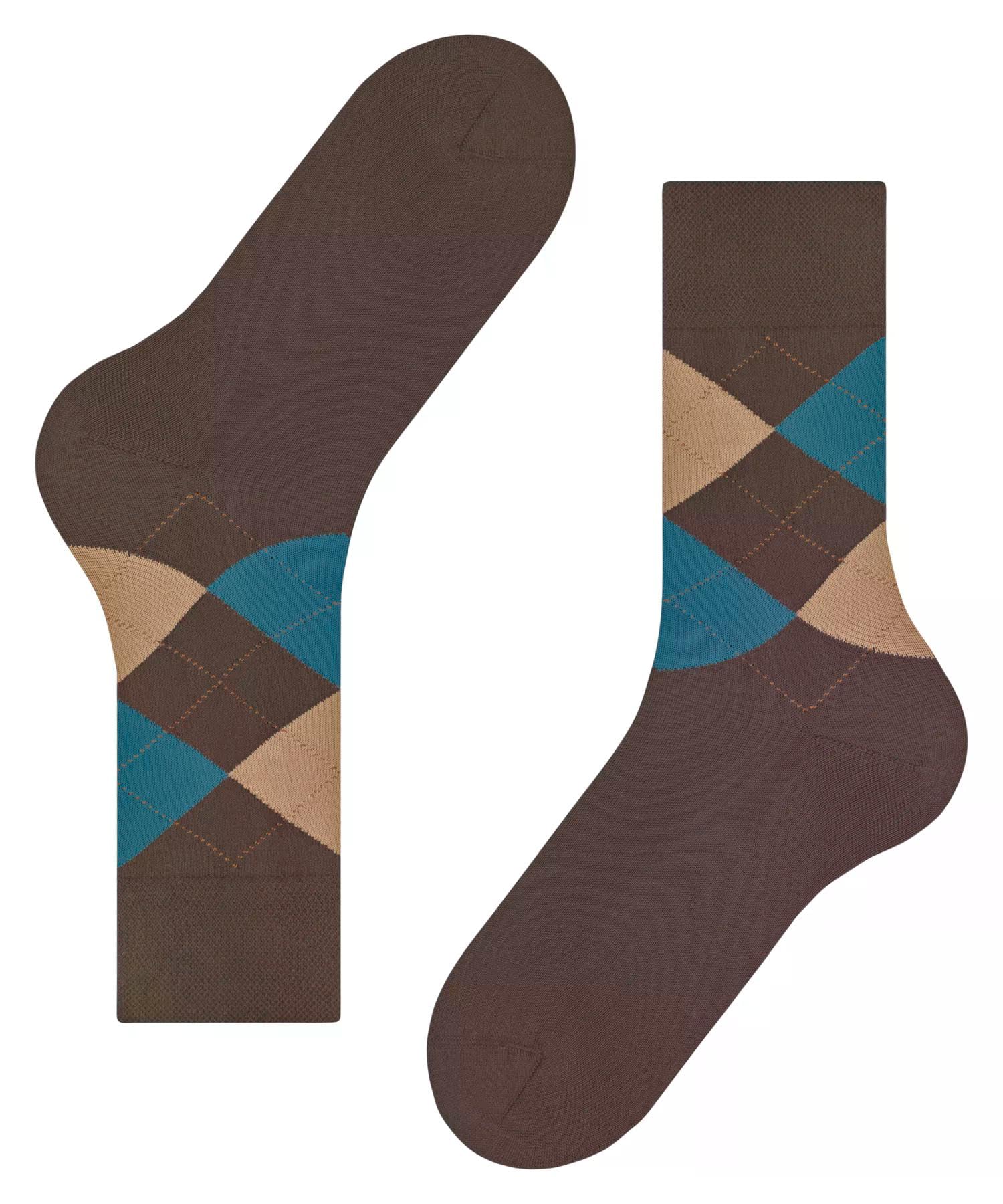 falke-sensitive-argyle-socken-braun-43-46-baumwolle-rauten image 5