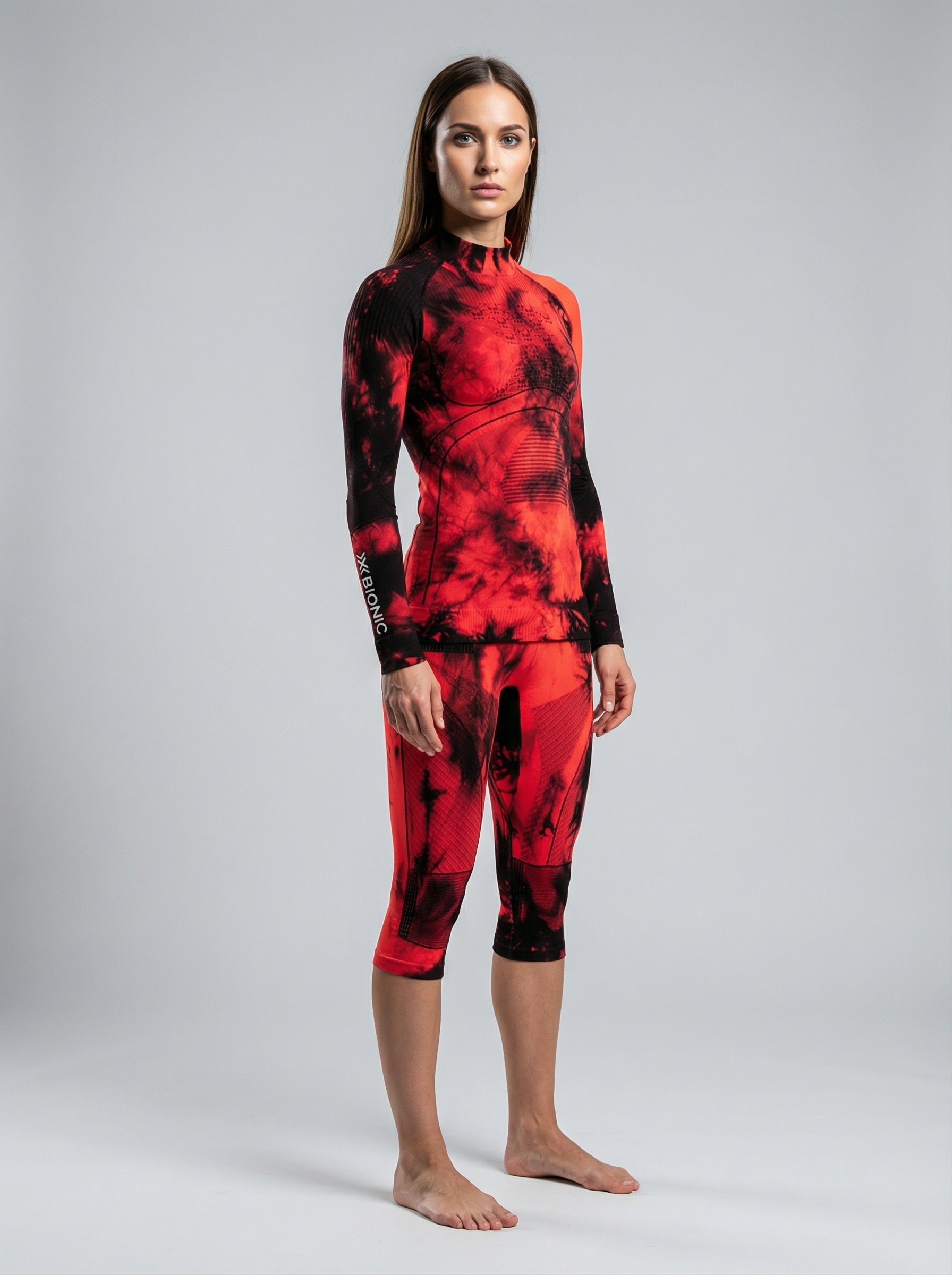 x-socks-energy-accumulator-shirt-rollkragen-tiedye-black-red image 7