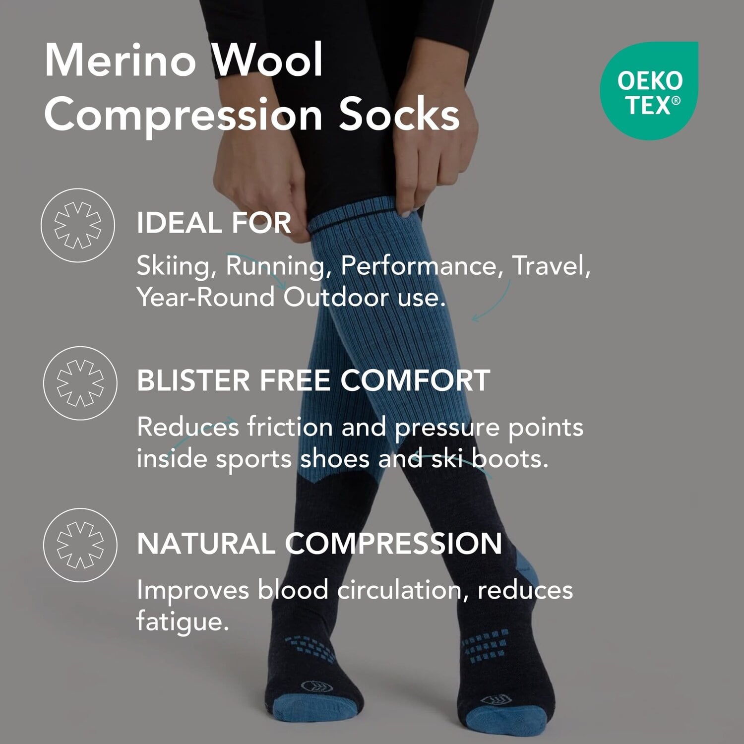 wundersocks-merino-compression-laufsocken-2er-pack-schwarz image 3