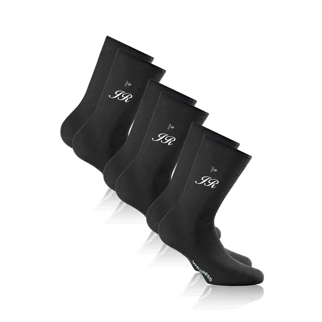 rohner-casual-baumwollsocken-3er-pack-schwarz-initialen image 1