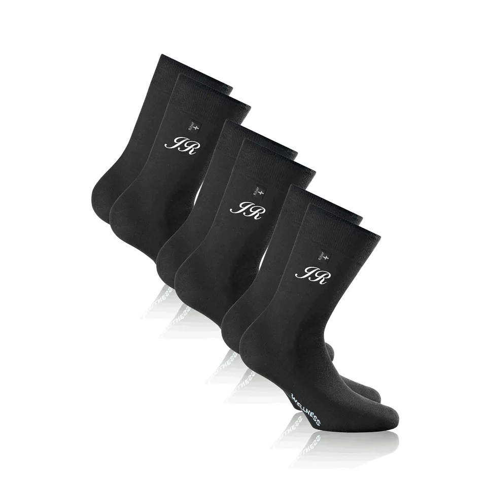 rohner-casual-baumwollsocken-3er-pack-schwarz-initialen image 1