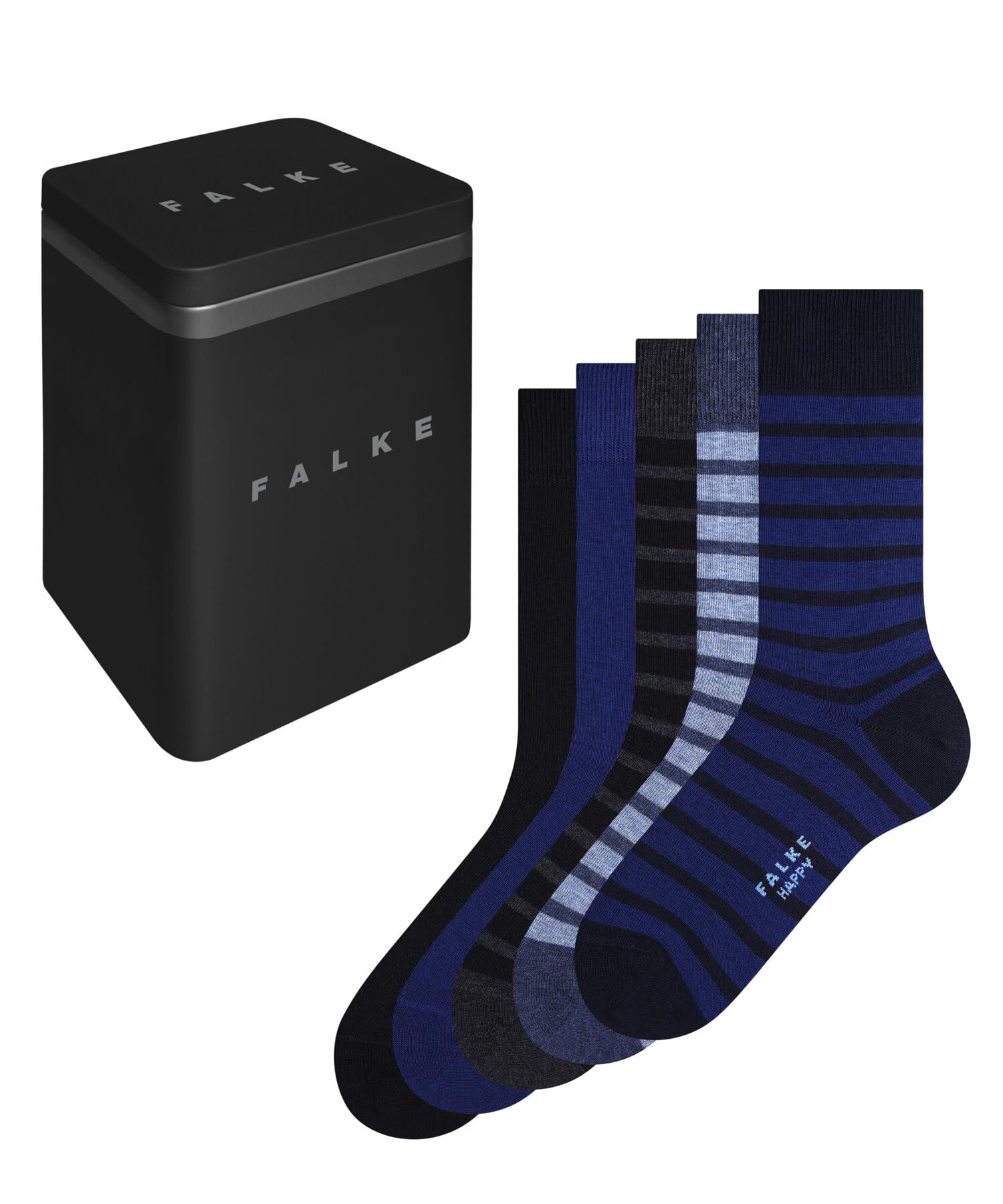 falke-happy-box-socken-5-paar-baumwolle-ringel image 1