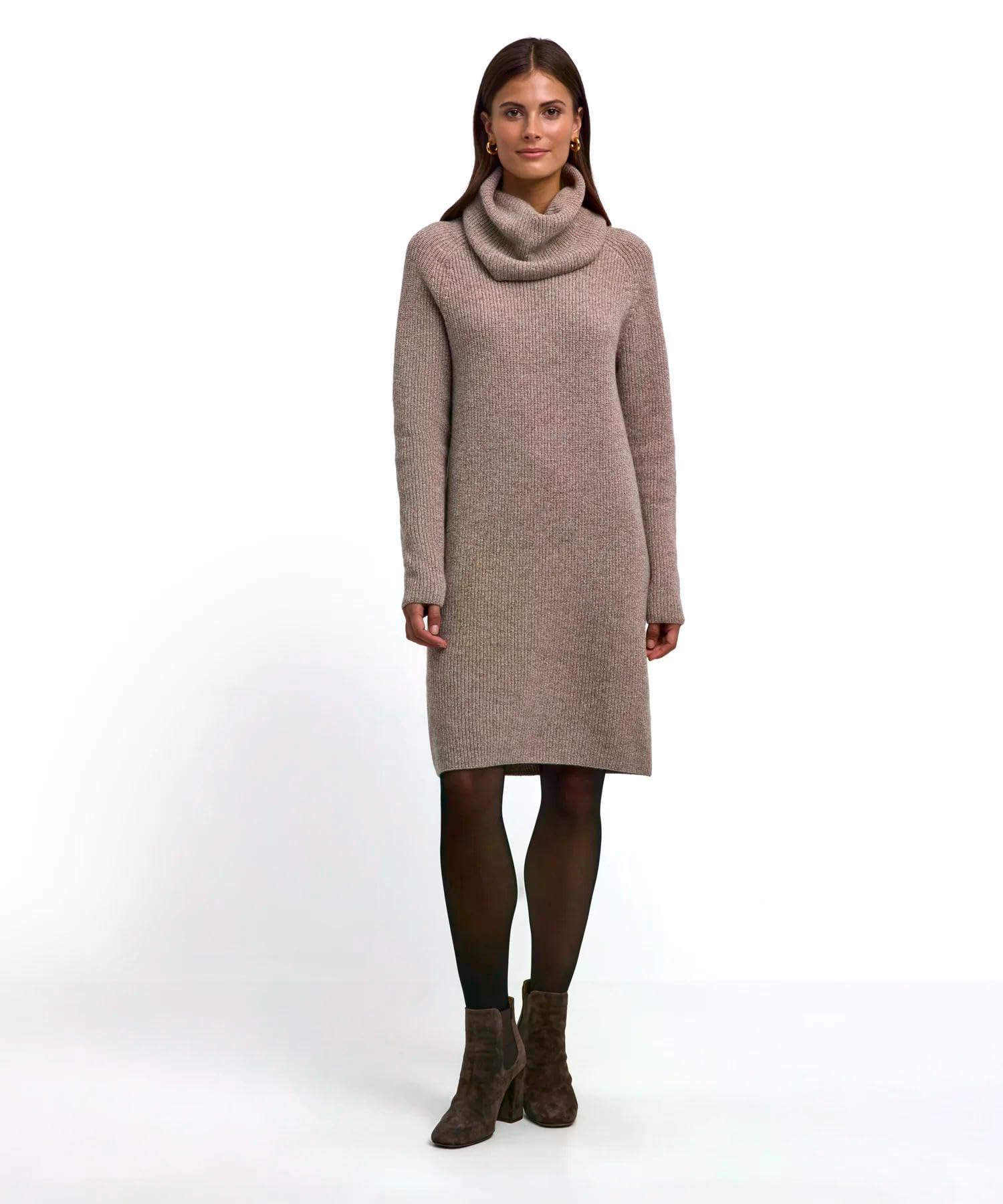 falke-selection-ribbed-kleid-m-damenkleid-knielang-lammwolle image 3
