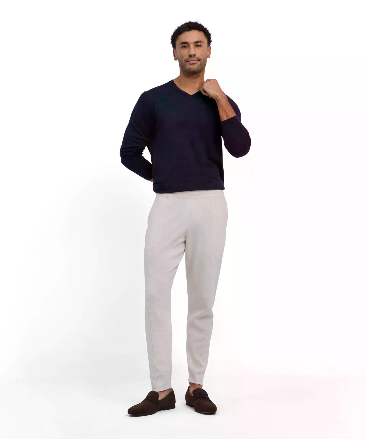 falke-cotton-touch-finest-pullover-herren-v-ausschnitt-blau image 3