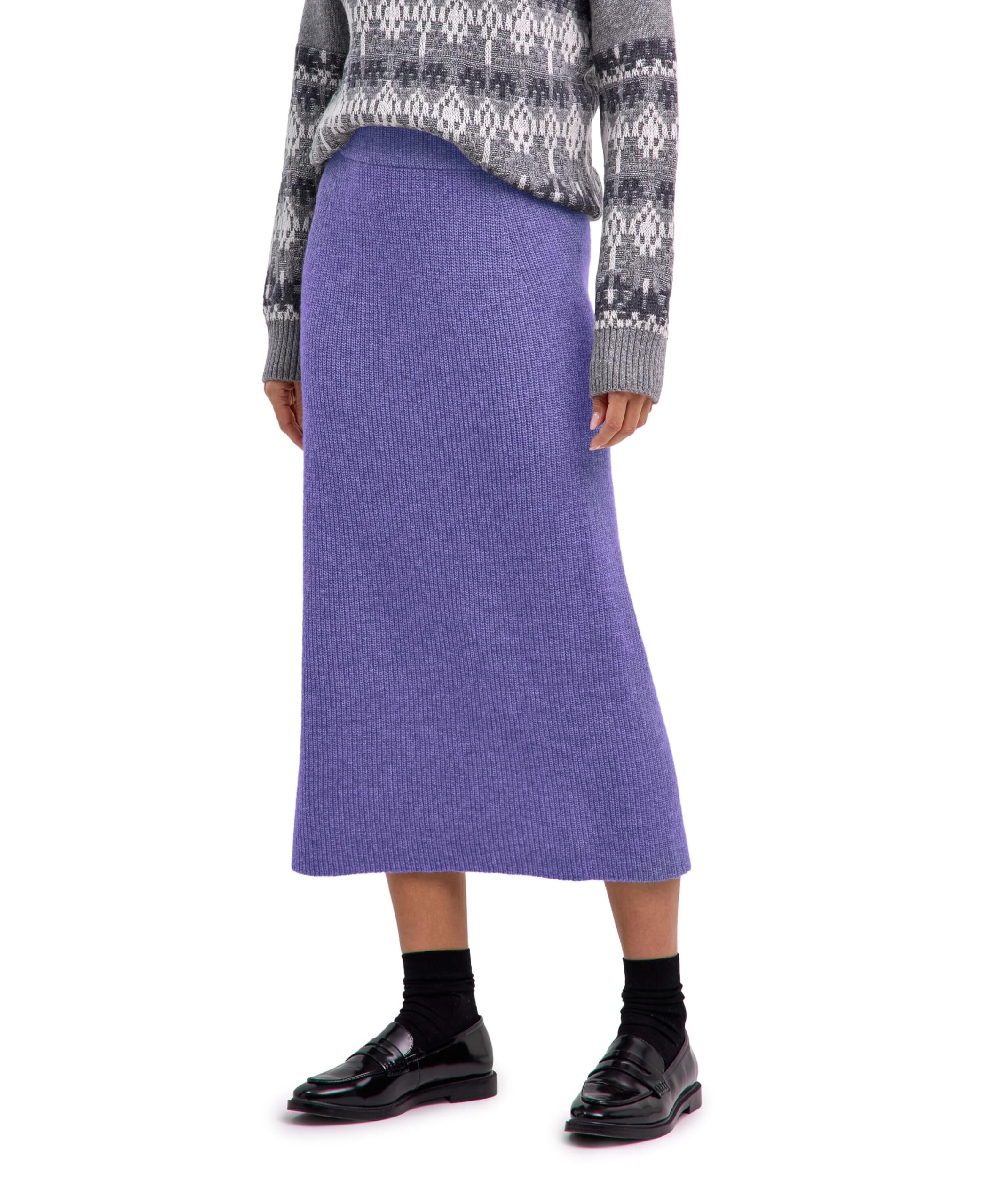 falke-selection-ribbed-midi-rock-damen-schwarz-lammwolle image 8