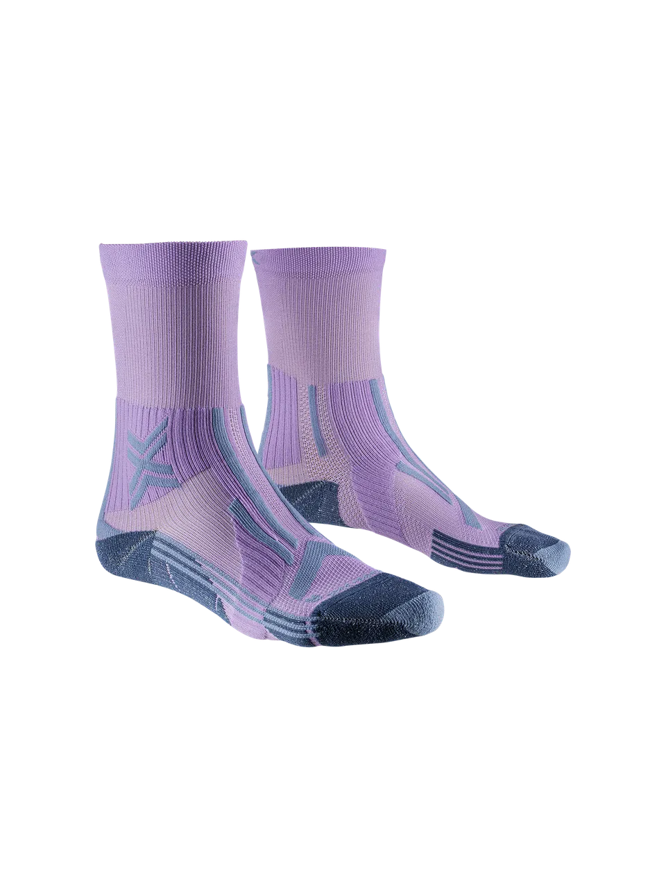 x-socks-trailrun-perform-crew-laufsocken-damen-orchid-sunset-blue image 1