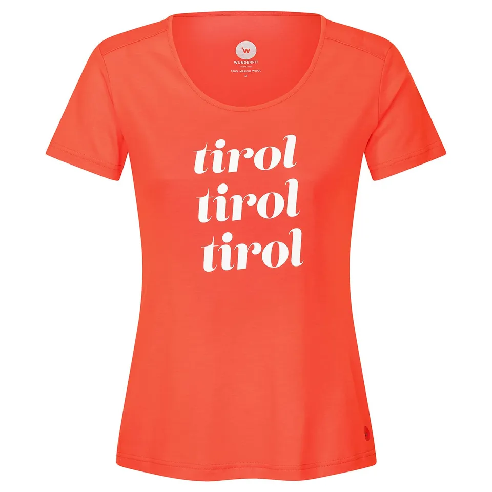 wundersocks-merino-clothing-irena-tirol-t-shirt-orange-tirol-print image 1