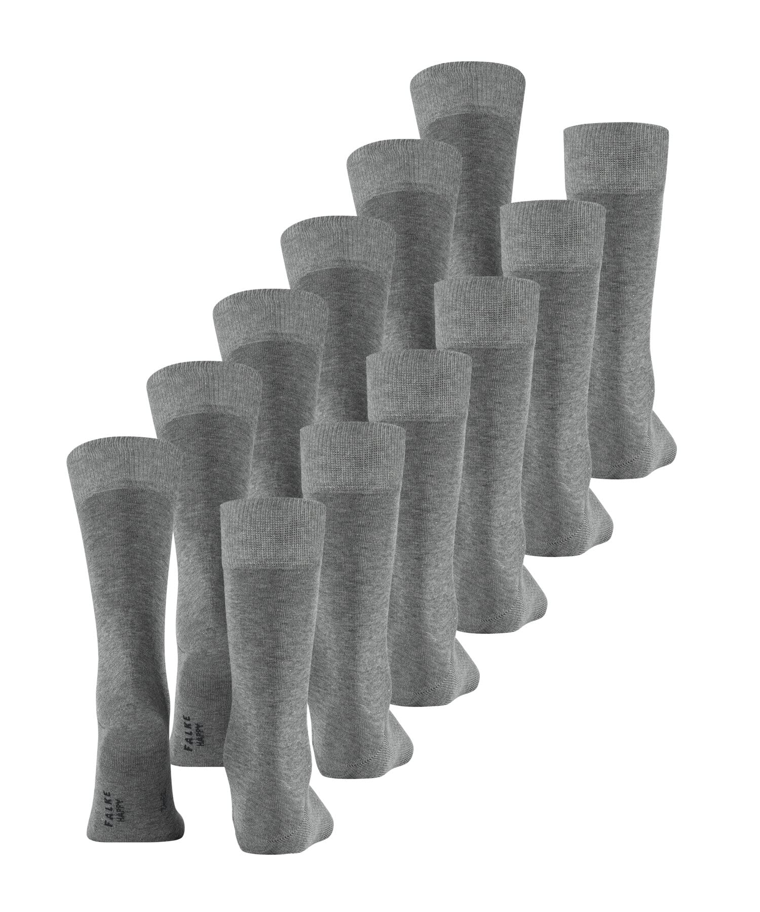 falke-happy-herrensocken-6-paar-baumwolle-schwarz-multipack image 2