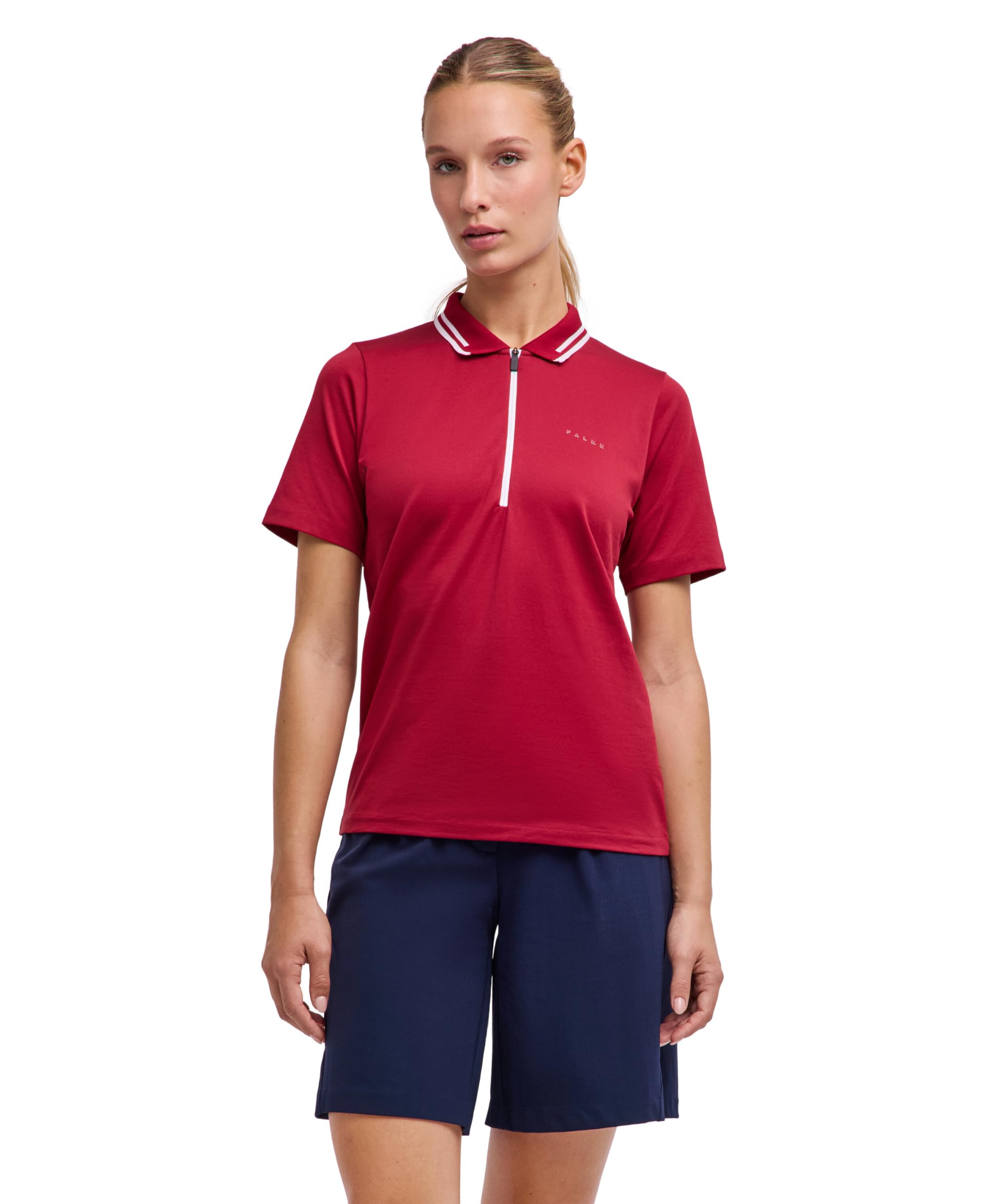 falke-golf-polo-shirt-damen-wei-regular-pique-mit-zip image 6