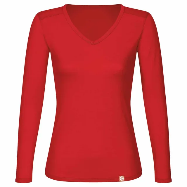 wundersocks-merino-clothing-eva-v-neck-langarmshirt-damen-merinowolle image 1