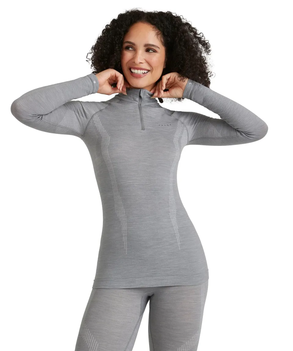 falke-wool-tech-funktionsshirt-damen-schwarz-langarm-wolle image 1