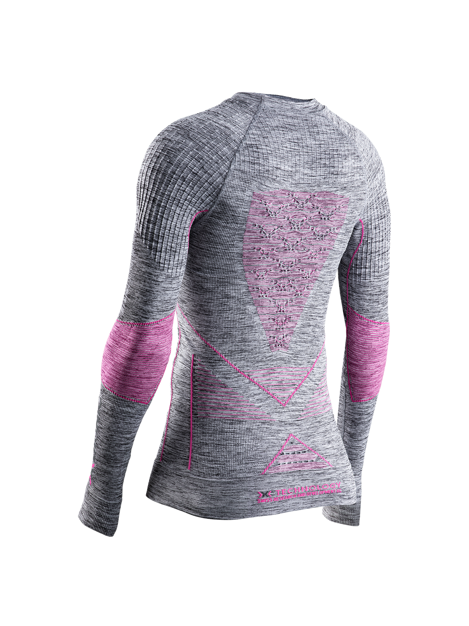 x-socks-energy-accumulator-4-0-melange-funktionsshirt-grey-pink image 2