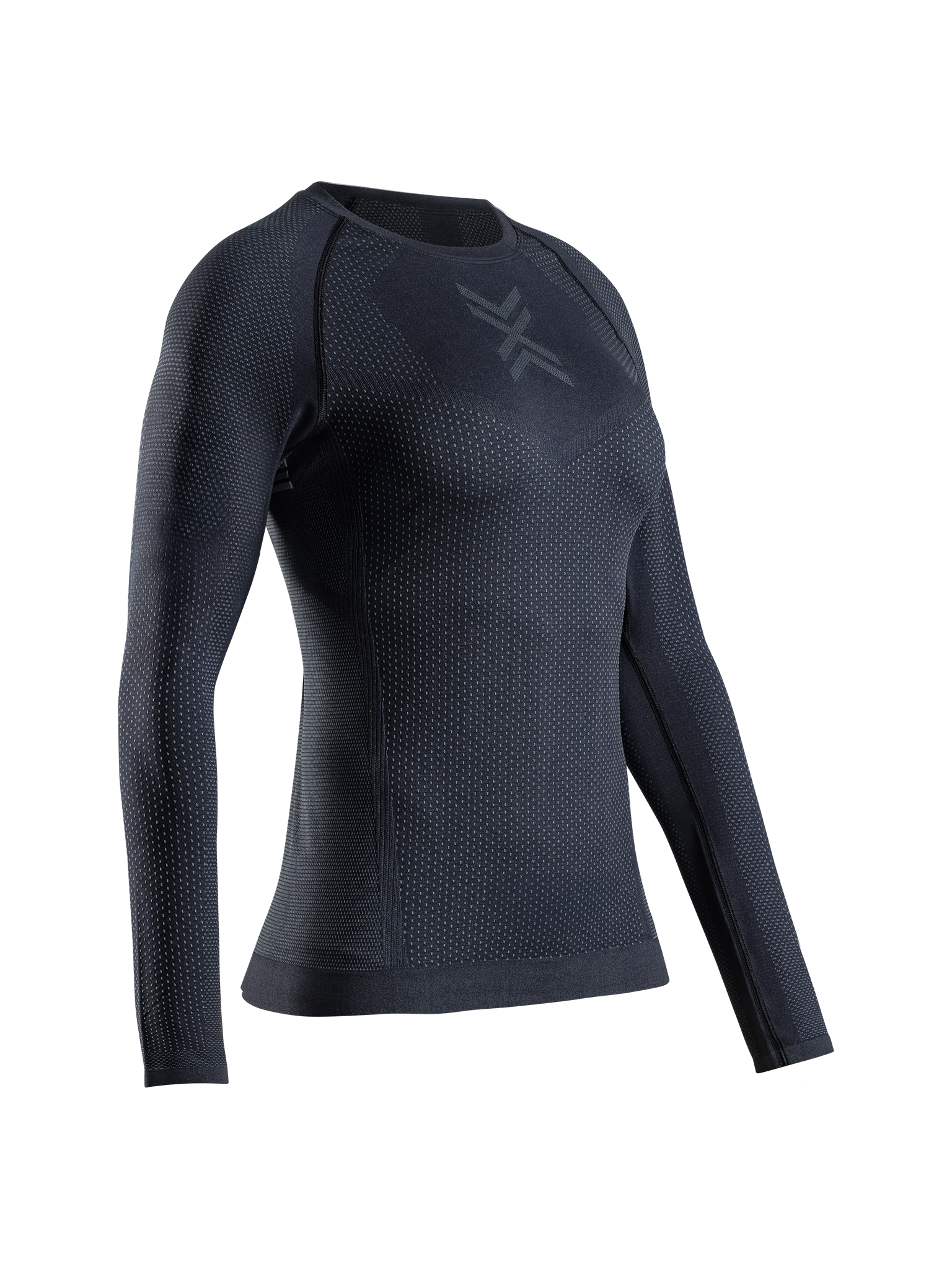 x-bionic-xceed-run-shirt-langarm-damen-schwarz-grau image 1