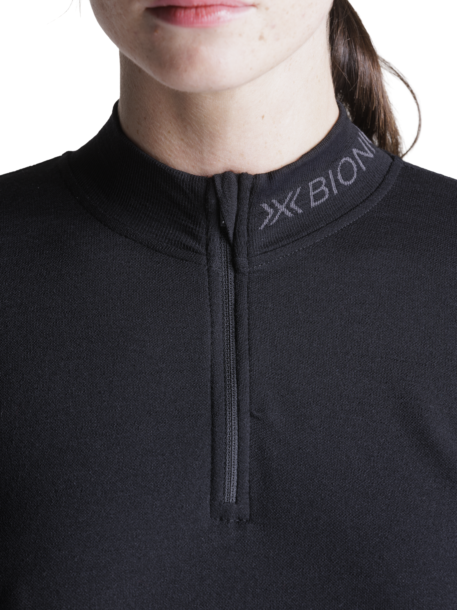 x-bionic-mightywool-shirt-1-2-zip-merino-x-black-damen image 7