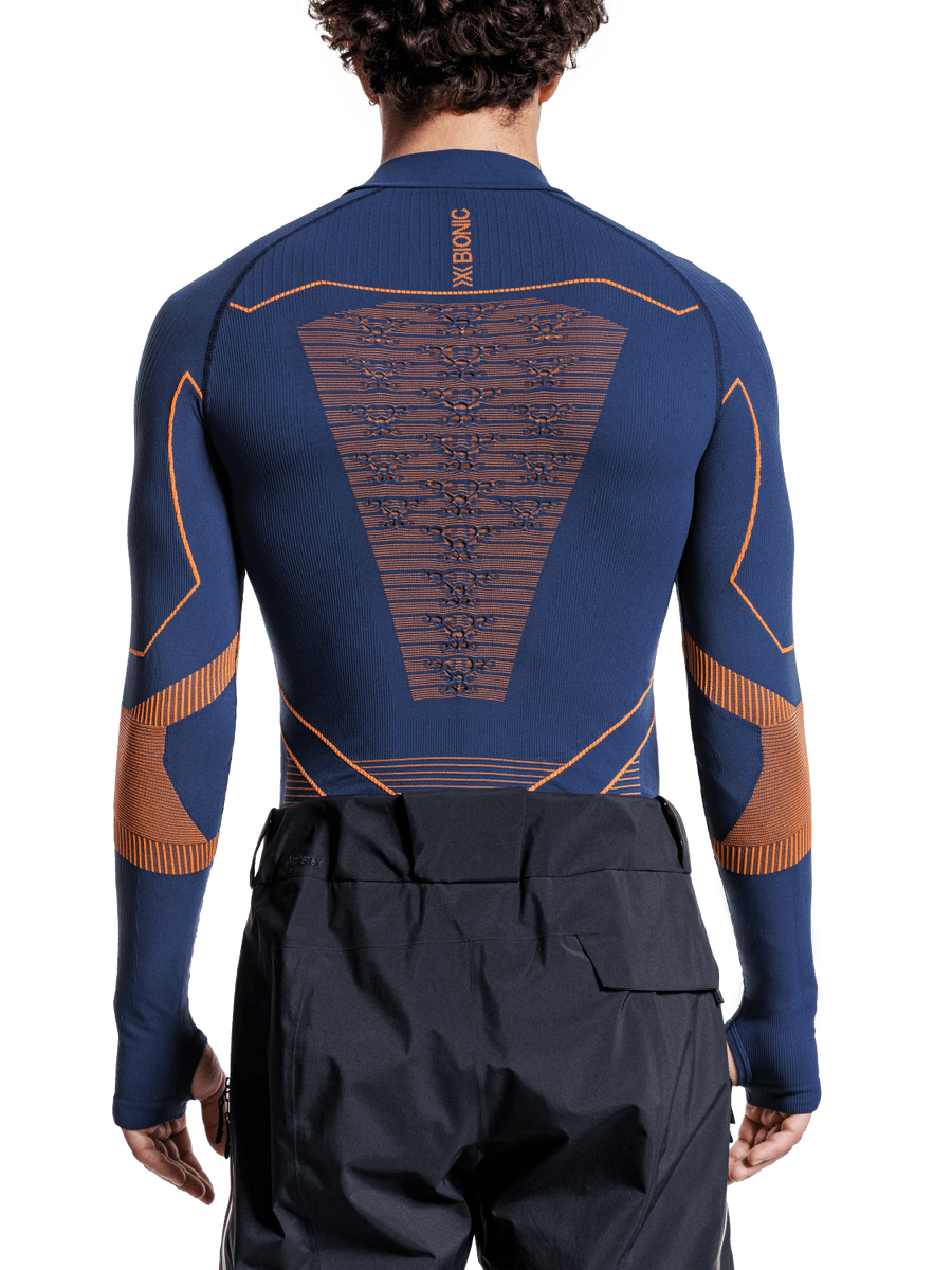 x-socks-energy-accumulator-light-shirt-ls-half-zip-marine-orange image 6