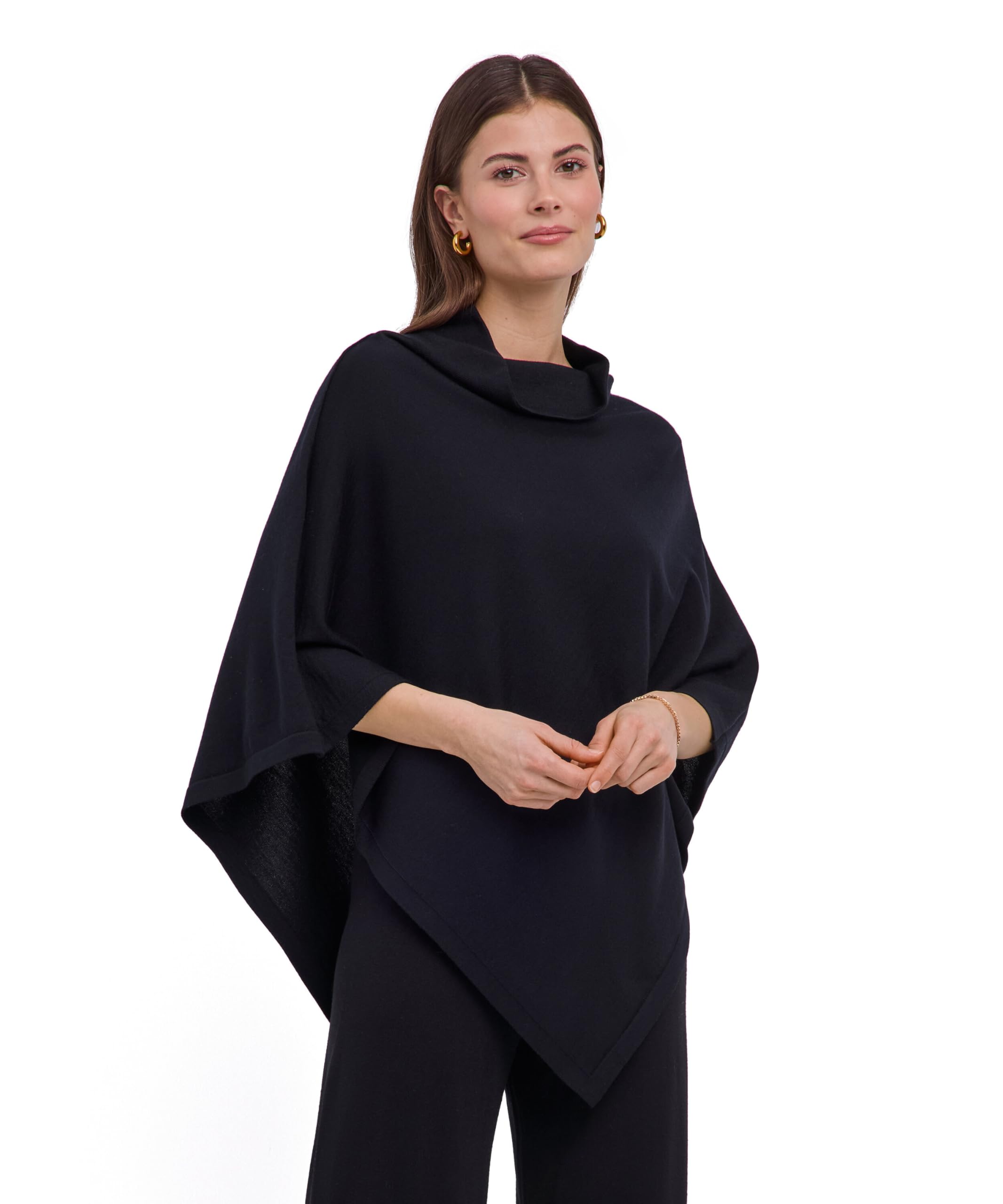 falke-merino-favorites-poncho-merinowolle-schwarz-damen image 2