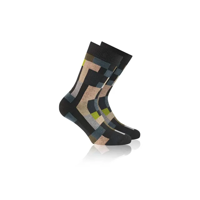 rohner-fashion-alltagssocken-black-multicolor-39-42-baumwolle image 1