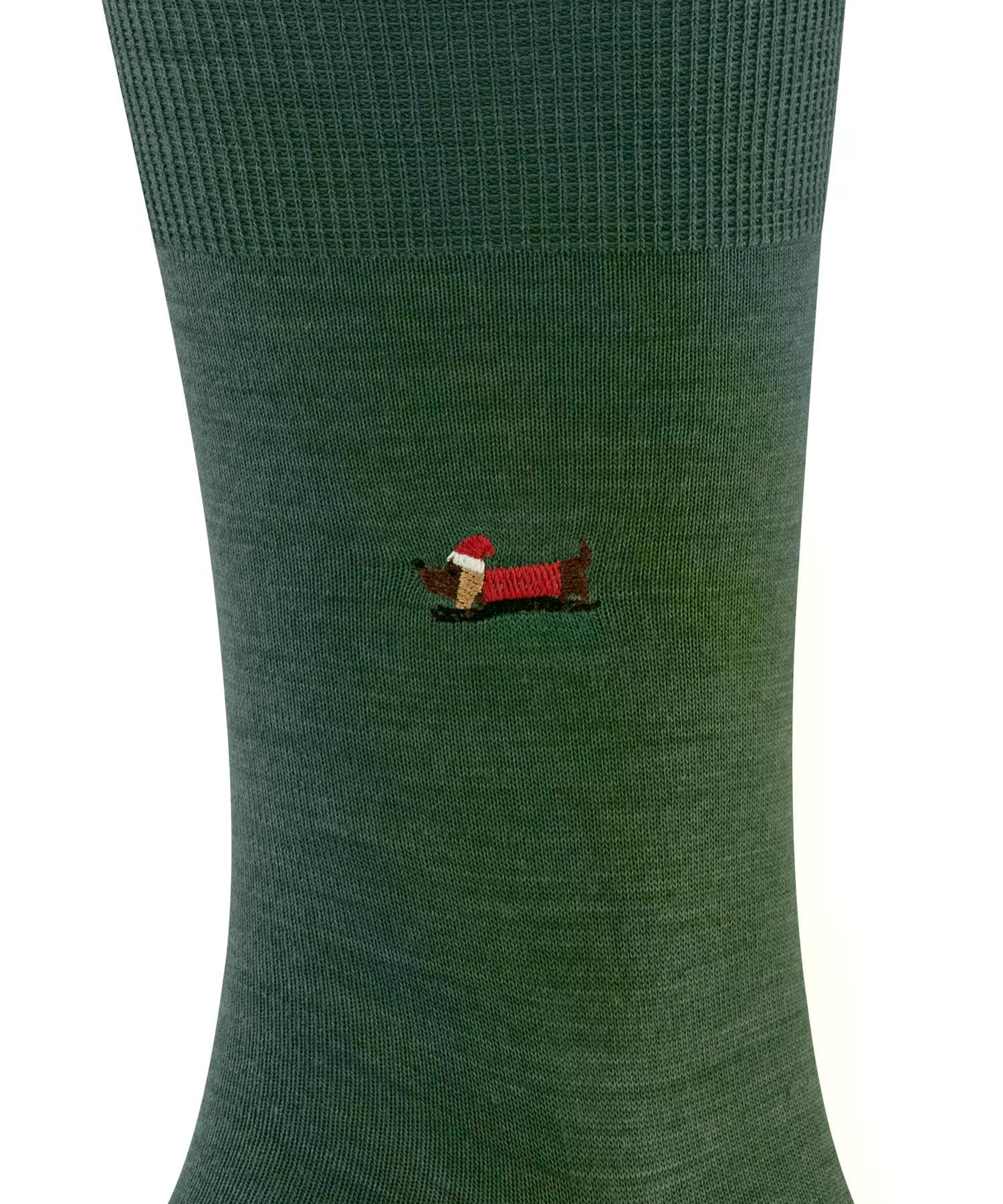 falke-airport-x-mas-dachshund-socken-hunter-green-43-44 image 3