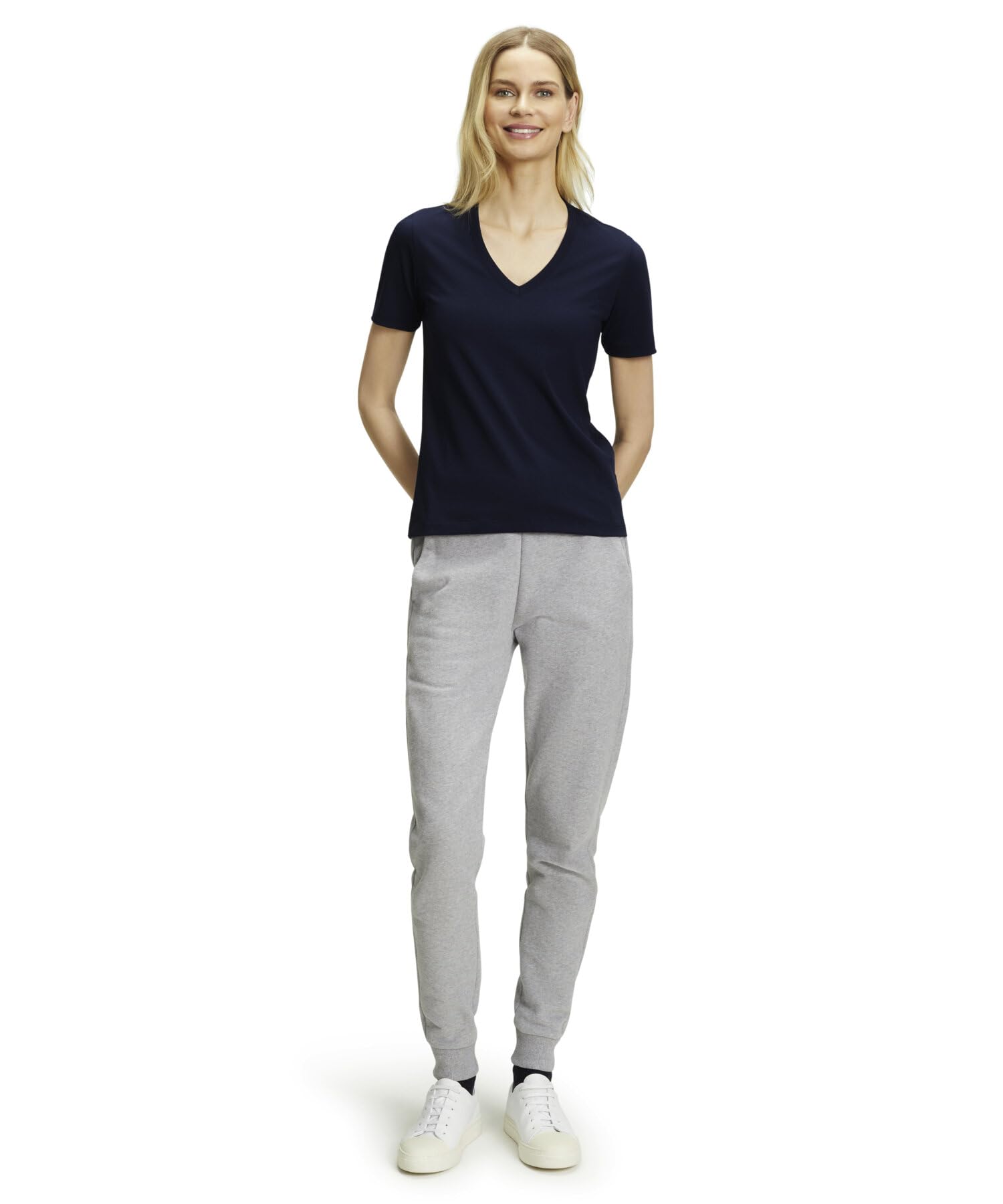falke-true-motion-basic-v-neck-t-shirt-damen-wei-baumwolle image 3