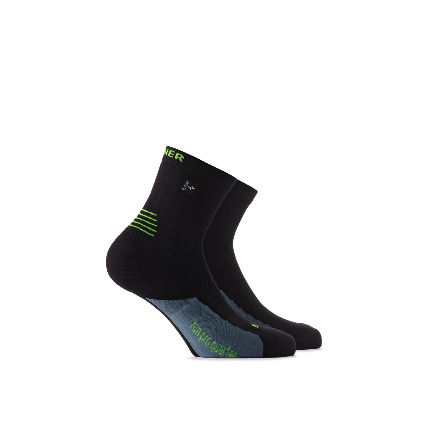 rohner-secondlife-run-pro-quarter-laufsocken-schwarz-39-41 image 1