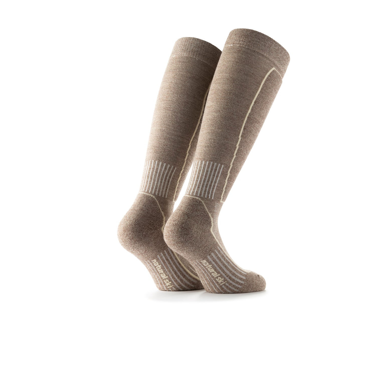 rohner-natural-ski-wollsocken-brown-mele-kompostierbar image 2
