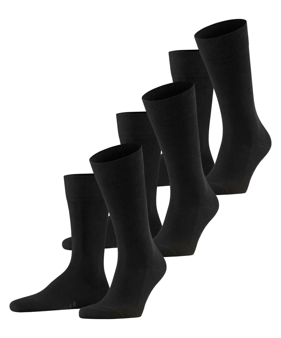 falke-family-herren-socken-schwarz-39-42-3er-pack-baumwolle image 1