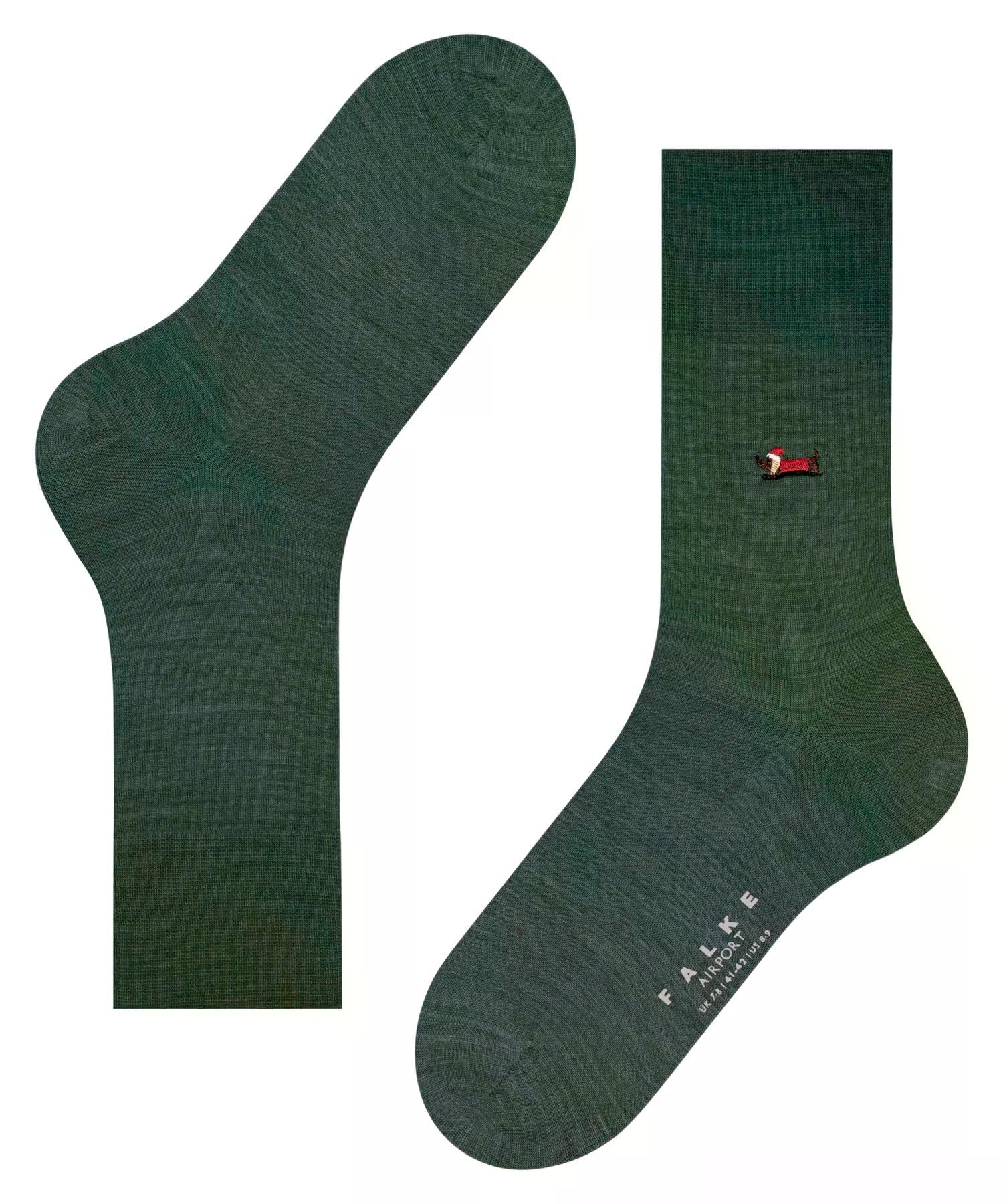 falke-airport-x-mas-dachshund-socken-hunter-green-43-44 image 5