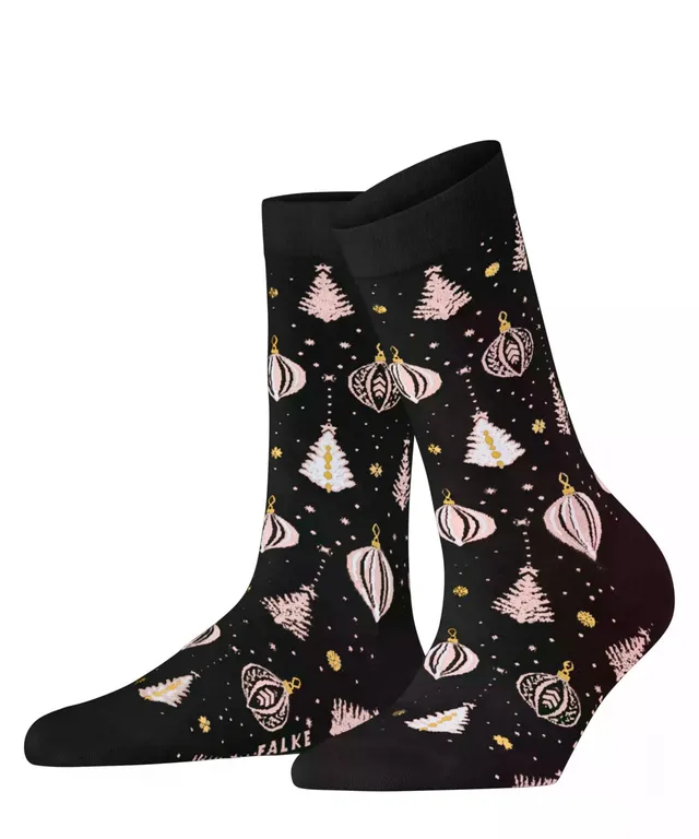 falke-holy-night-socken-black-39-42-tannenbaum image 1