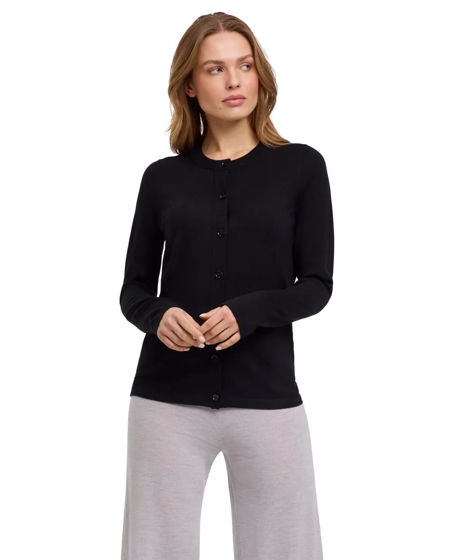 falke-cotton-touch-strickjacke-schwarz-merinowolle image 1