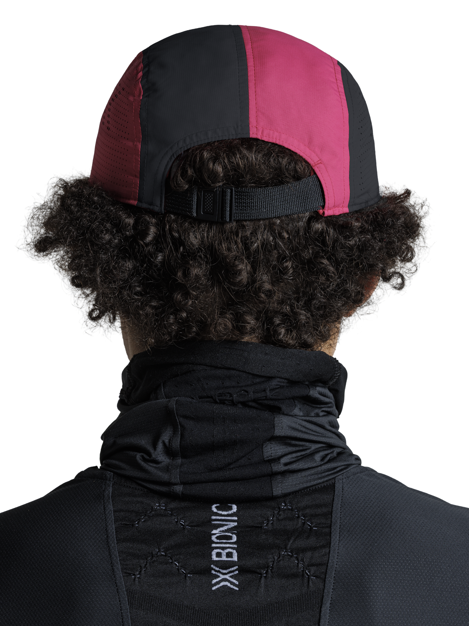 x-socks-running-cap-laufcap-schwarz-pink-atmungsaktiv-uni image 5