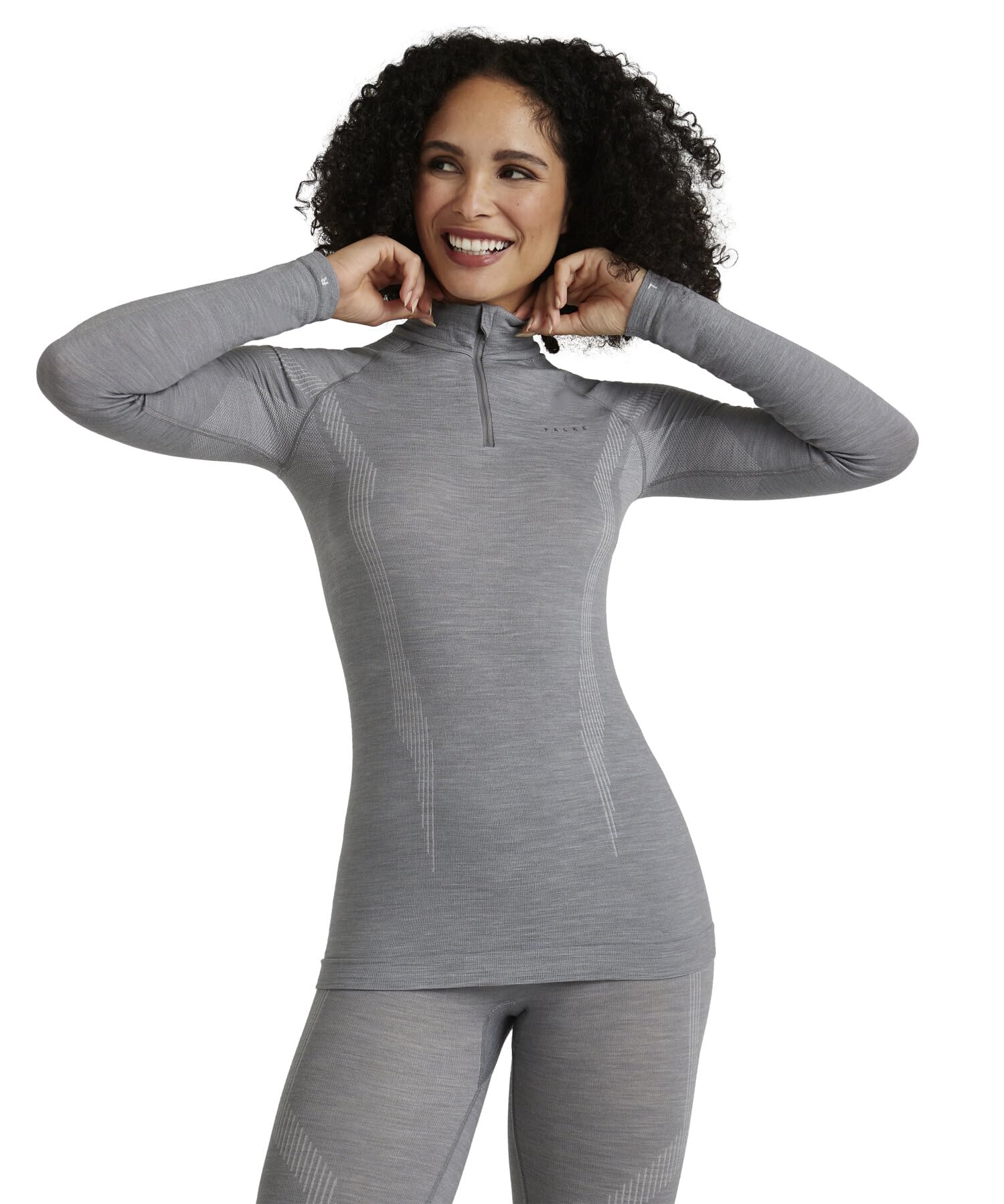 falke-wool-tech-funktionsshirt-damen-schwarz-langarm-wolle image 1