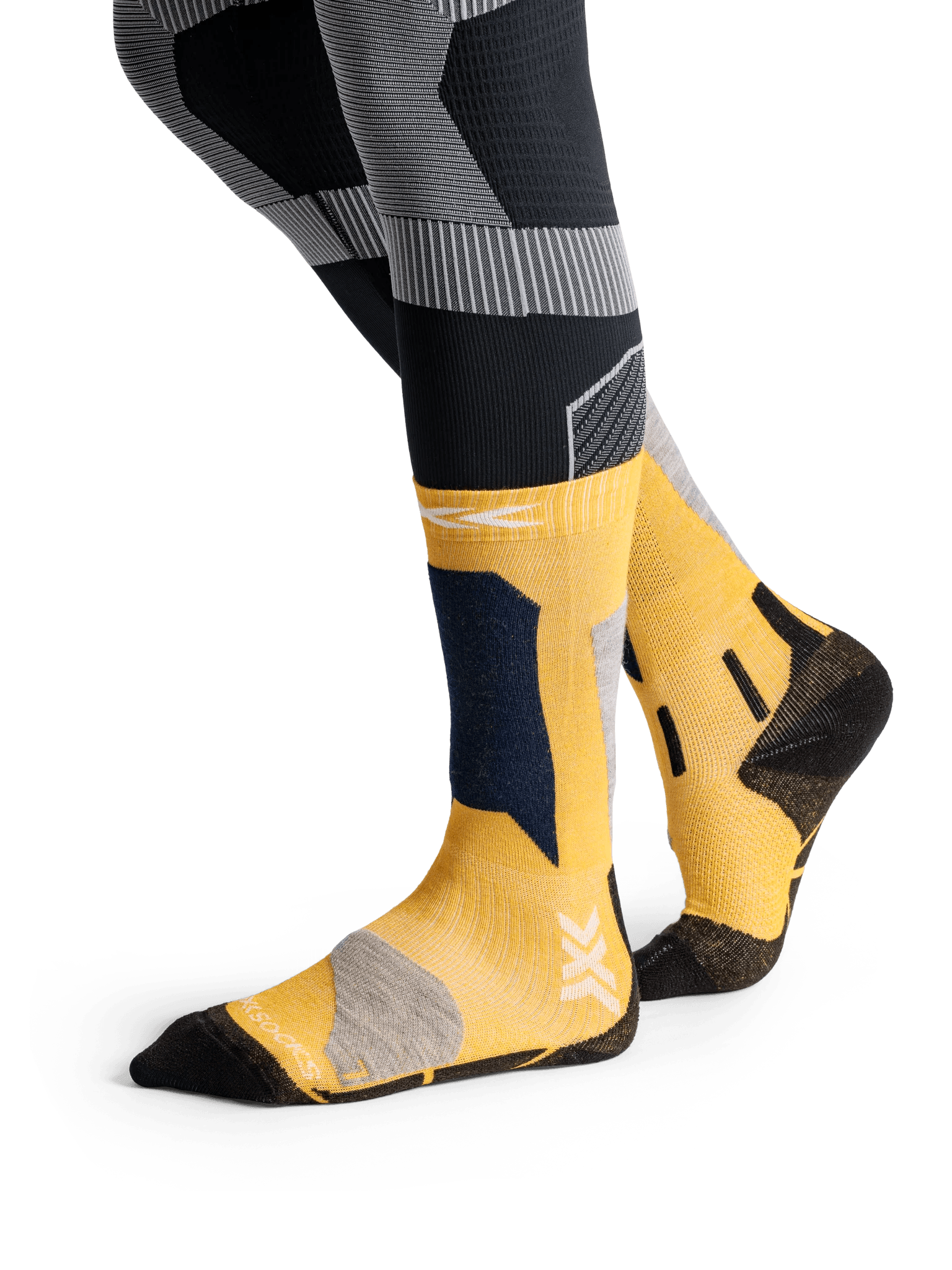 x-bionic-ski-discover-otc-jr-skisocken-x-black-light-grey-merino image 5