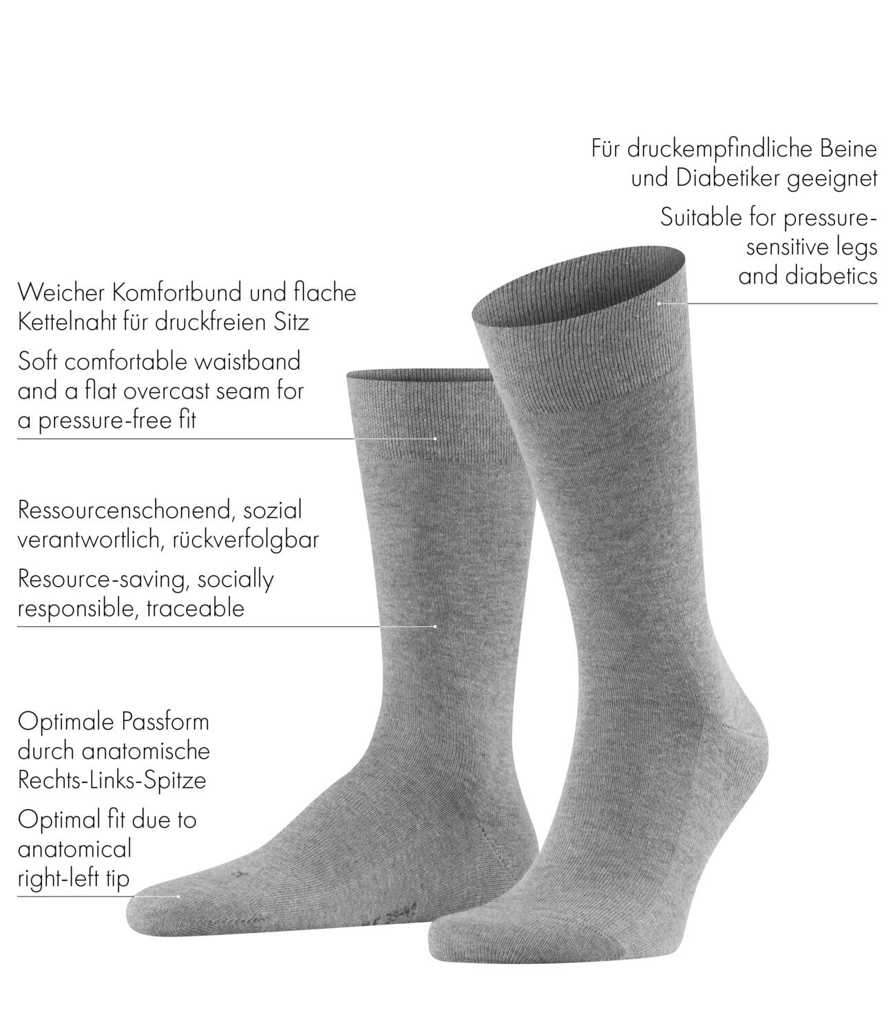 falke-sensitive-london-herren-socken-braun-43-46-baumwolle image 5
