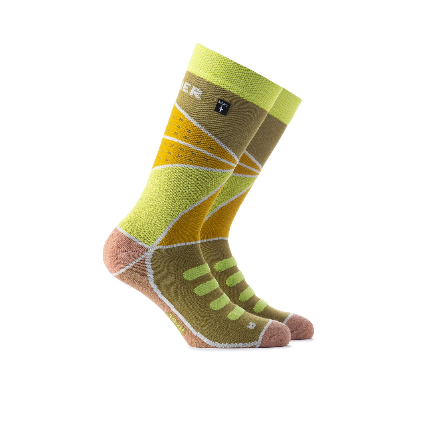 rohner-copper-trek-wandersocken-khaki-39-41-antibakteriell image 1
