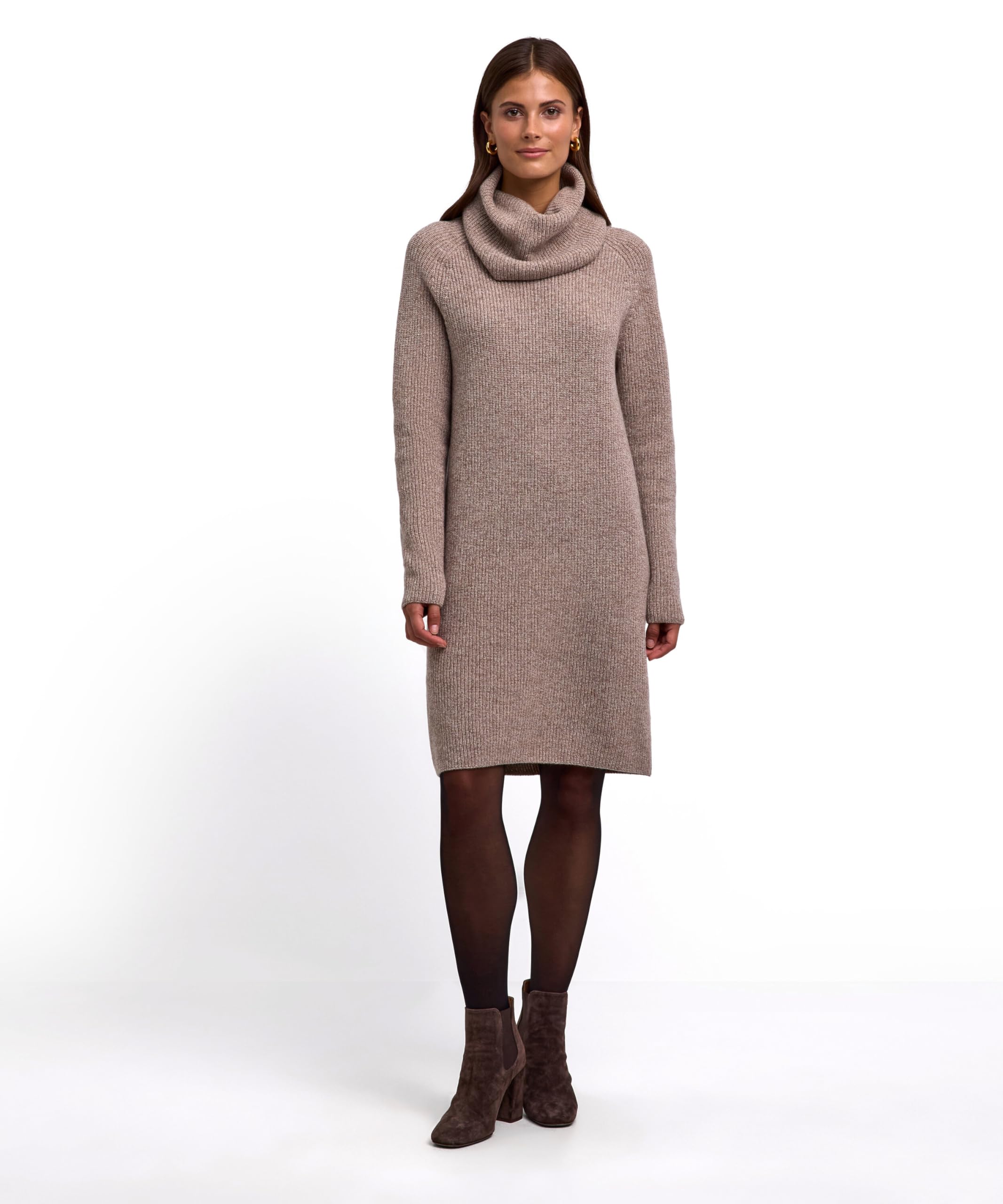 falke-selection-ribbed-kleid-m-damenkleid-knielang-lammwolle image 4